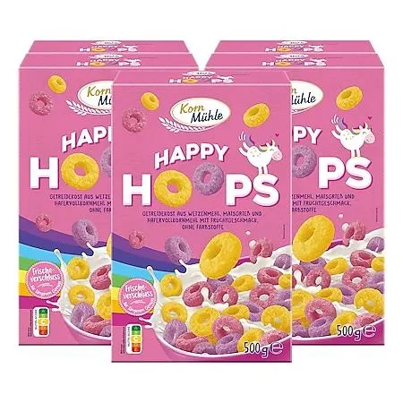 Kornmühle Happy Hoops 500 g, 5er Pack