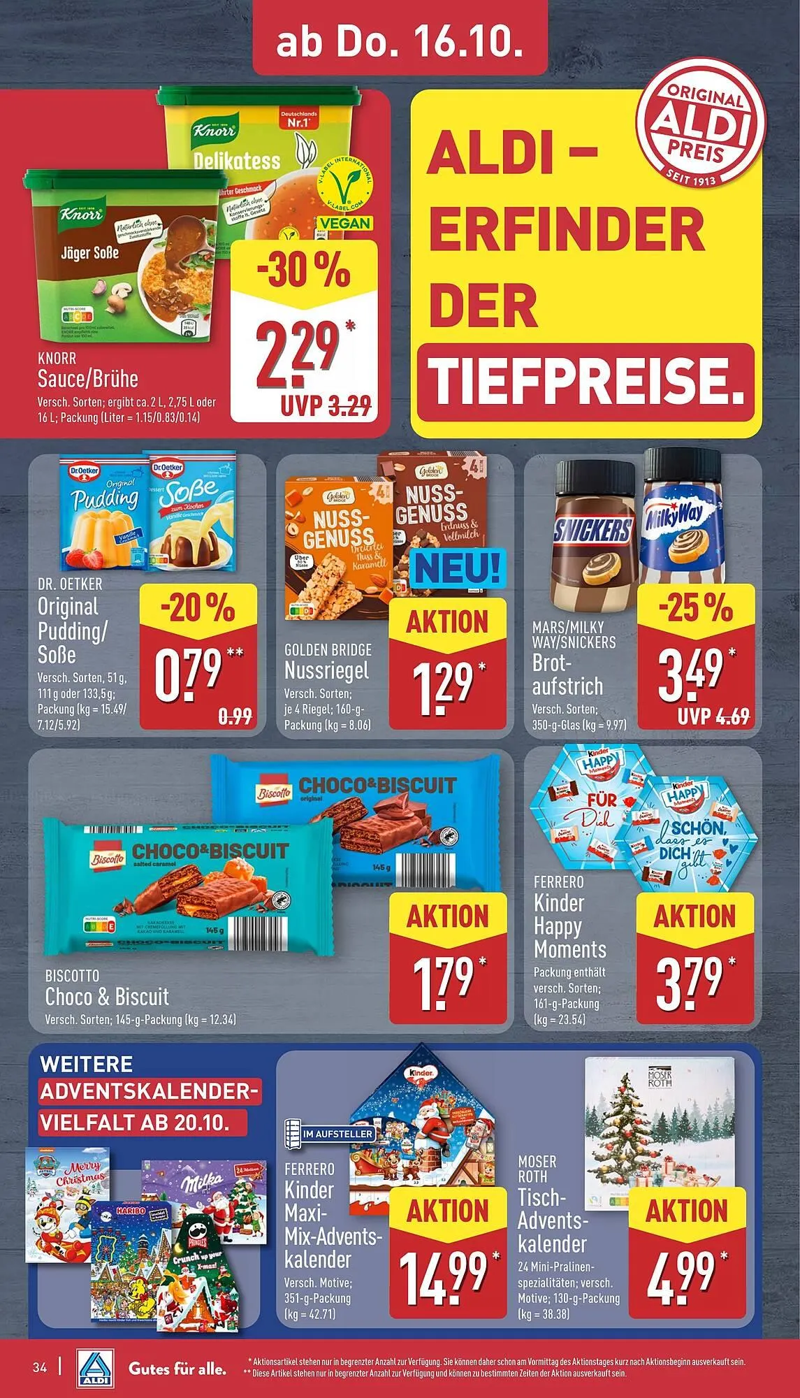 Aldi Nord Prospekt von 13. Oktober bis 19. Oktober 2025 - Prospekt seite 34