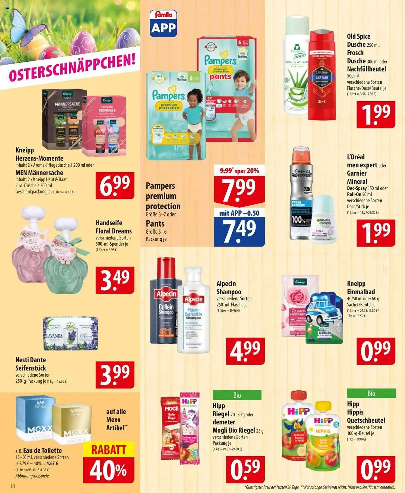 Famila Nord Ost Prospekt von 14. April bis 19. April 2025 - Prospekt seite 18