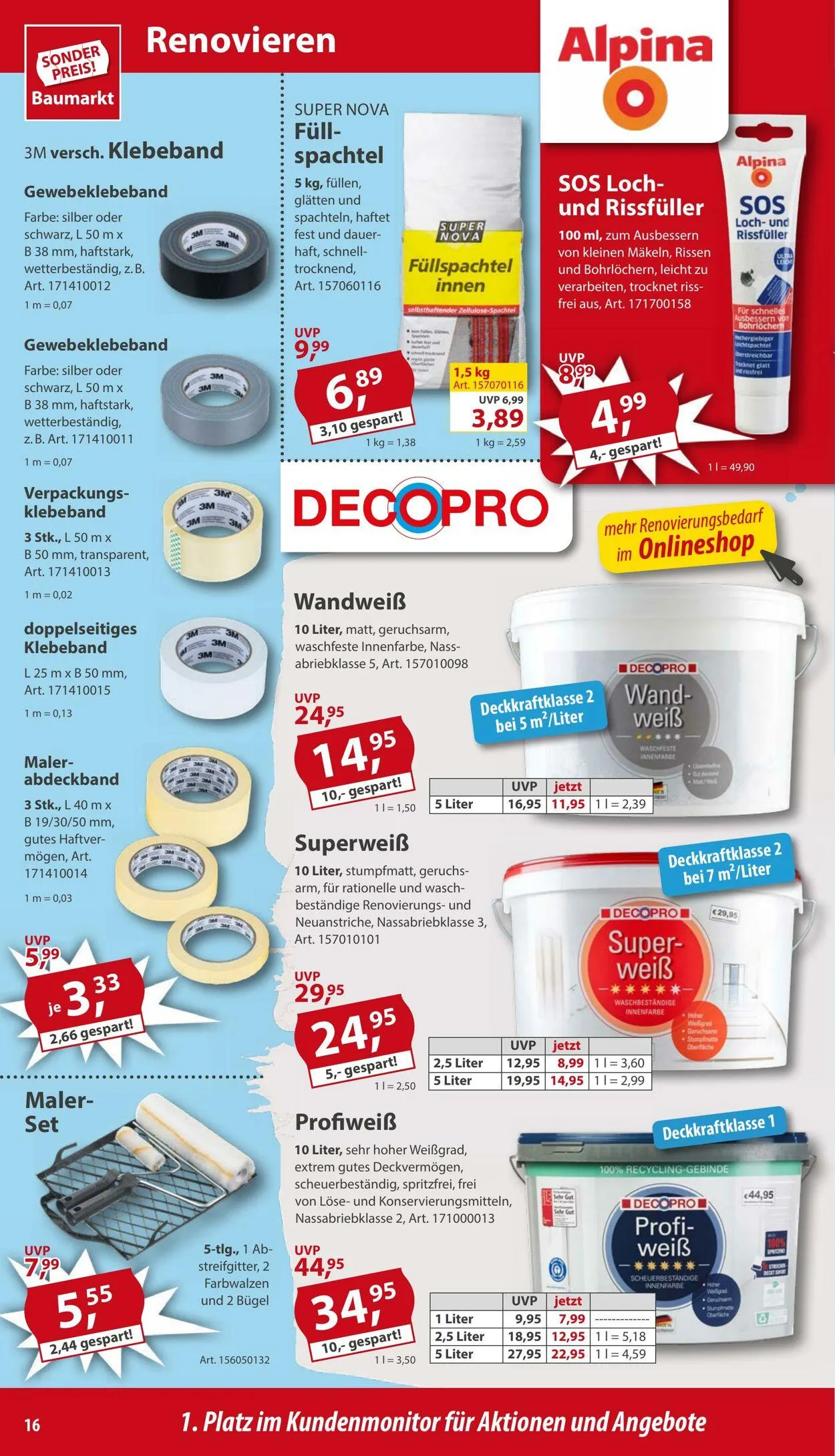 Sonderpreis Baumarkt Aktueller Prospekt von 7. Juni bis 22. Juni 2025 - Prospekt seite 16