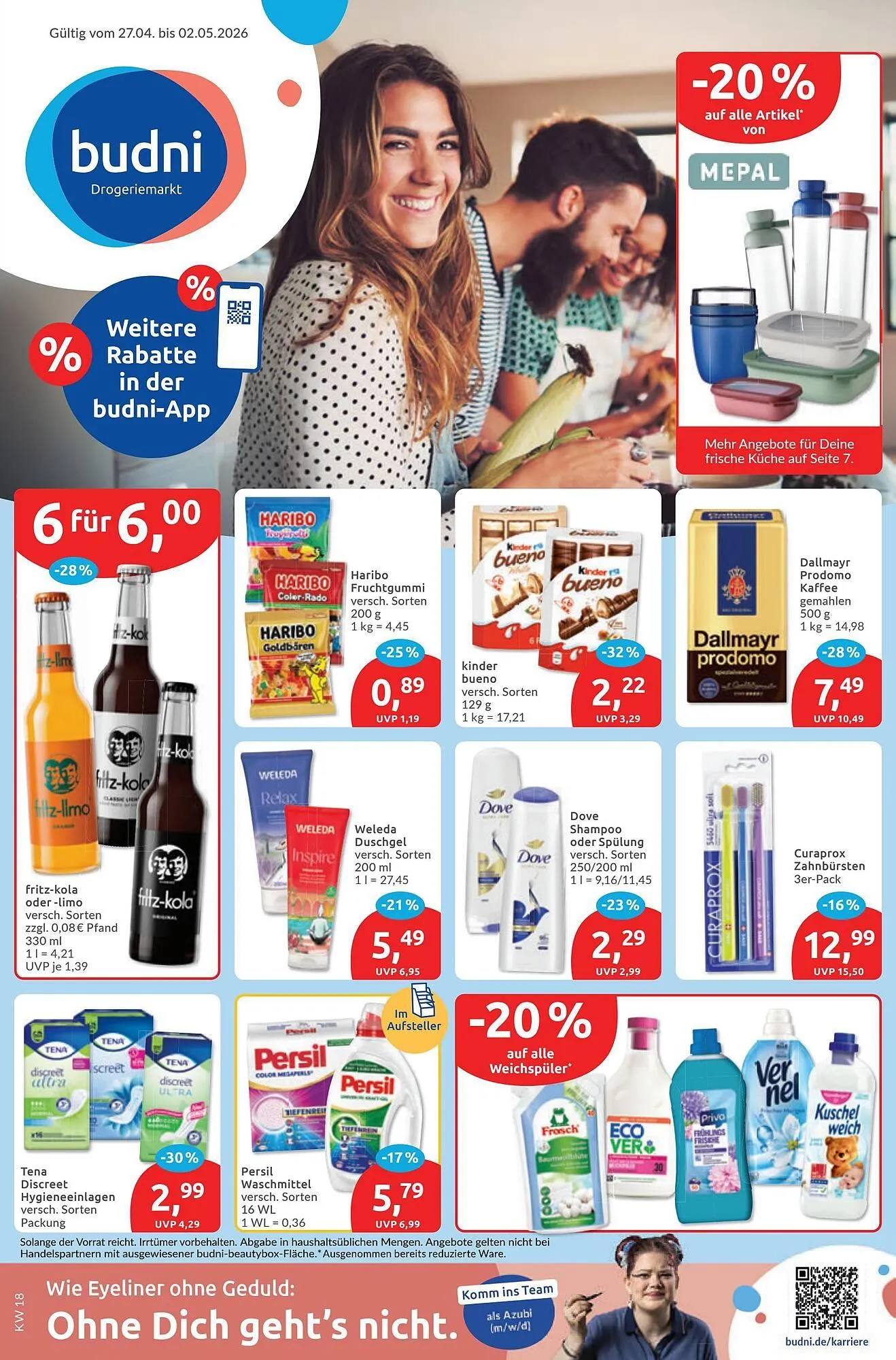 Budni Prospekt von 27. April bis 2. Mai 2026 - Prospekt seite 1