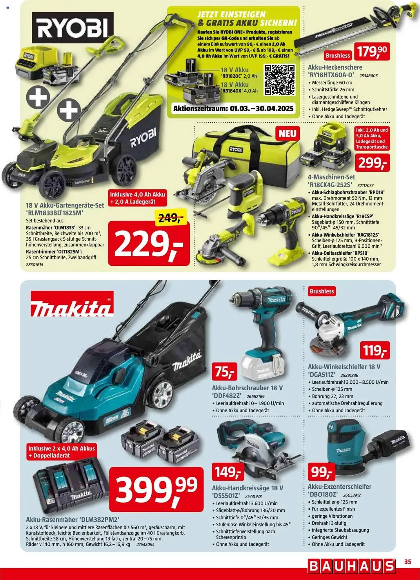 Bauhaus Prospekt von 29. März bis 3. Mai 2025 - Prospekt seite 35