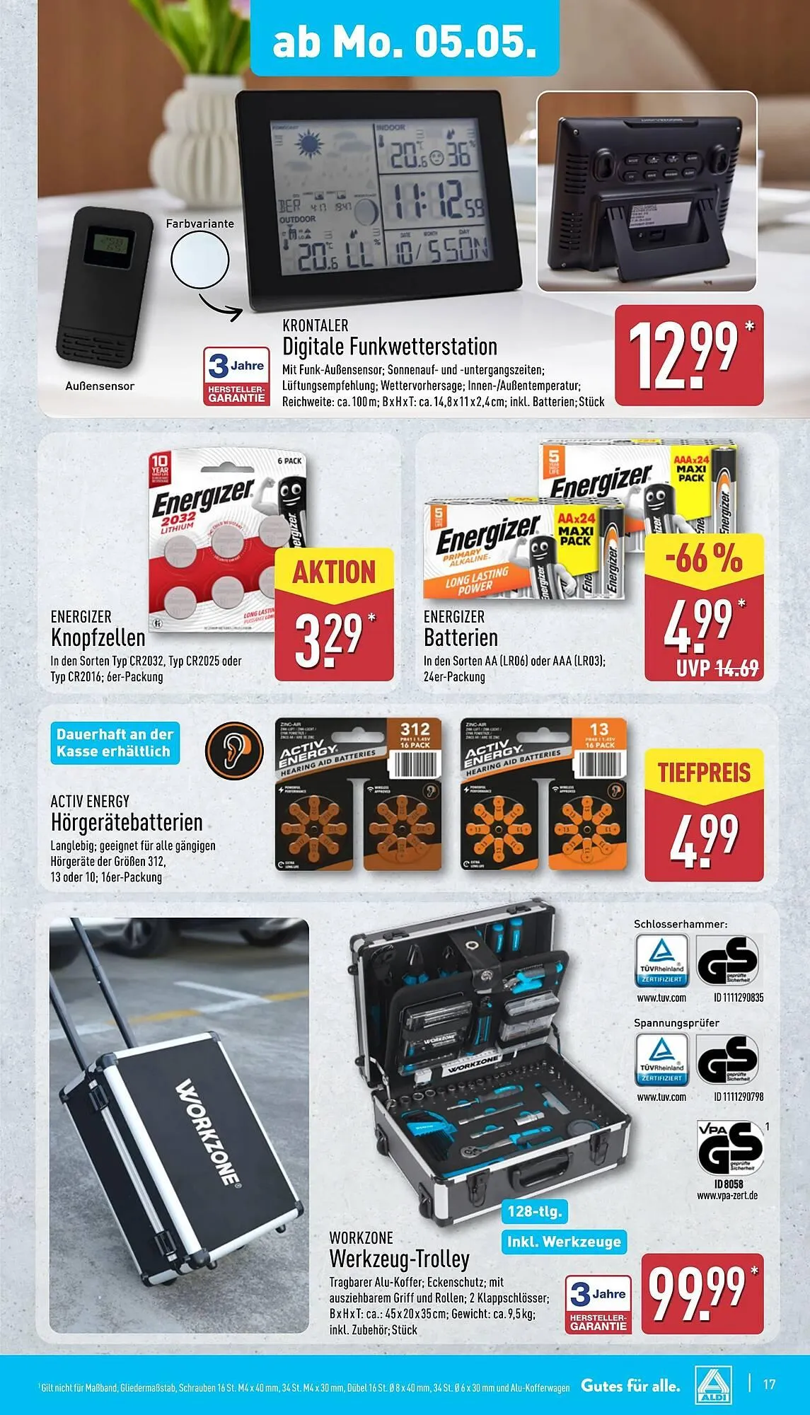 Aldi Nord Prospekt von 5. Mai bis 11. Mai 2025 - Prospekt seite 17