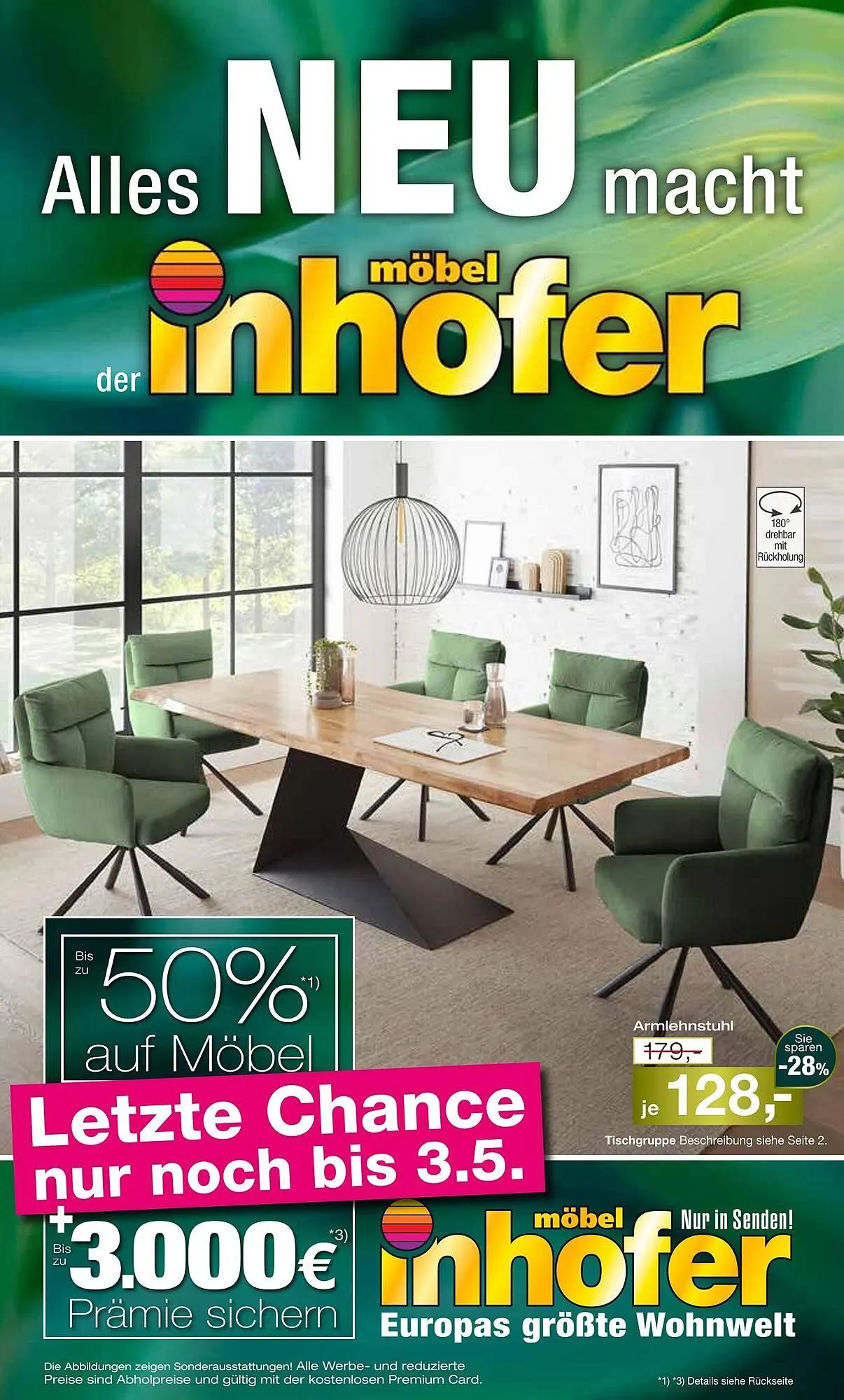 Möbel Inhofer Prospekt von 26. April bis 3. Mai 2025 - Prospekt seite 1