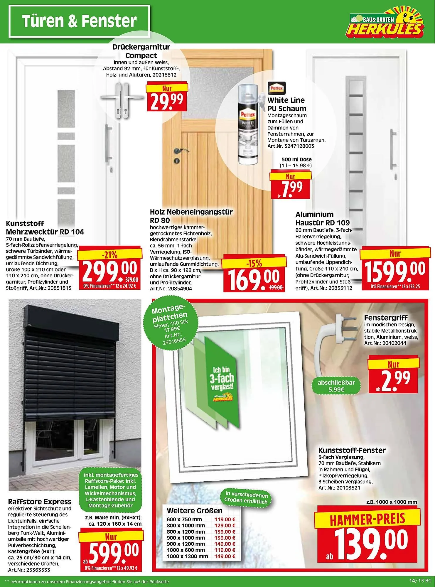 Herkules Baumarkt Prospekt von 31. März bis 5. April 2025 - Prospekt seite 13