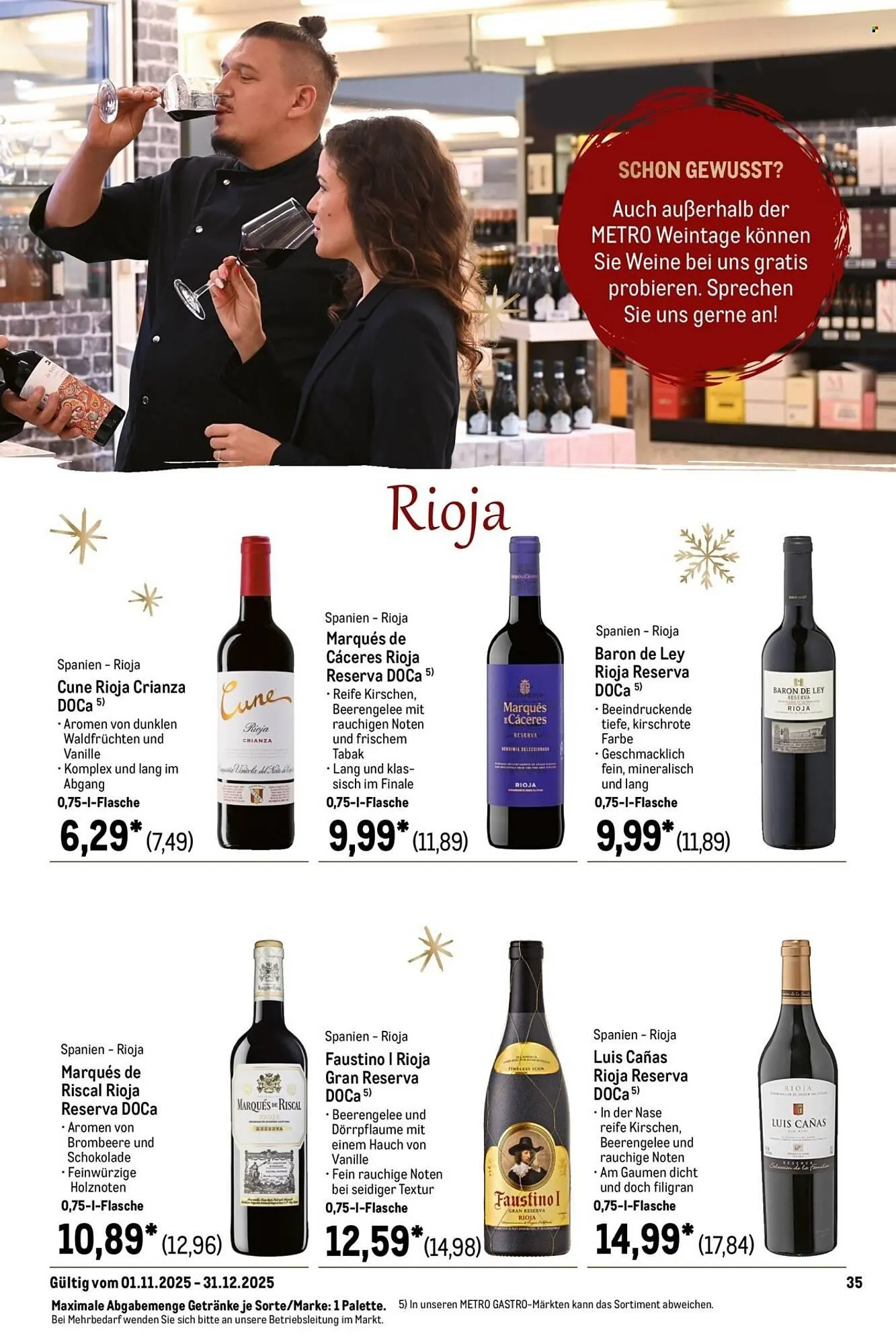 METRO Prospekt von 1. November bis 31. Dezember 2025 - Prospekt seite 35