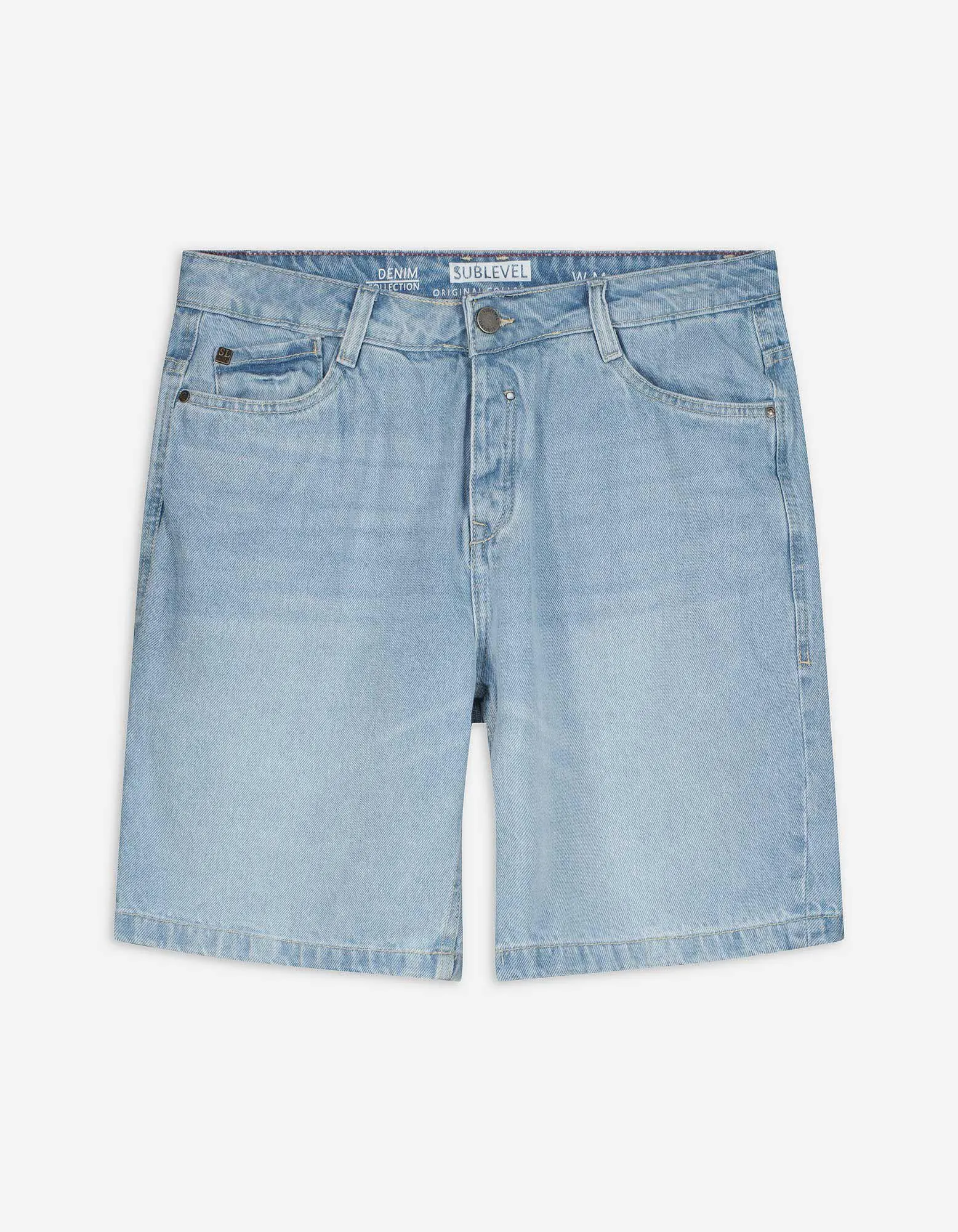 Jeansshorts - Weites Bein - hellblau
