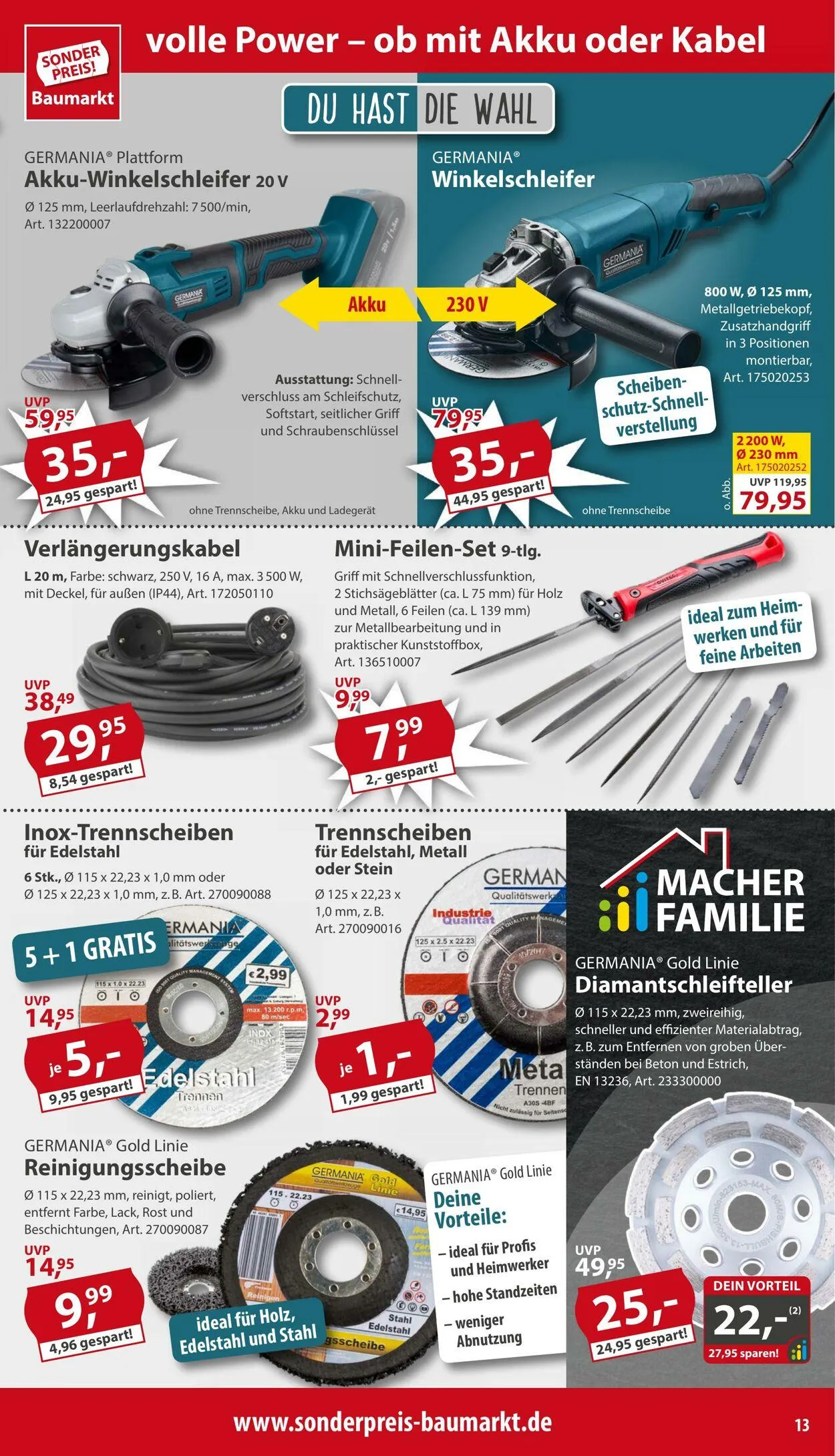 Sonderpreis Baumarkt Aktueller Prospekt von 5. Juli bis 19. Juli 2025 - Prospekt seite 13