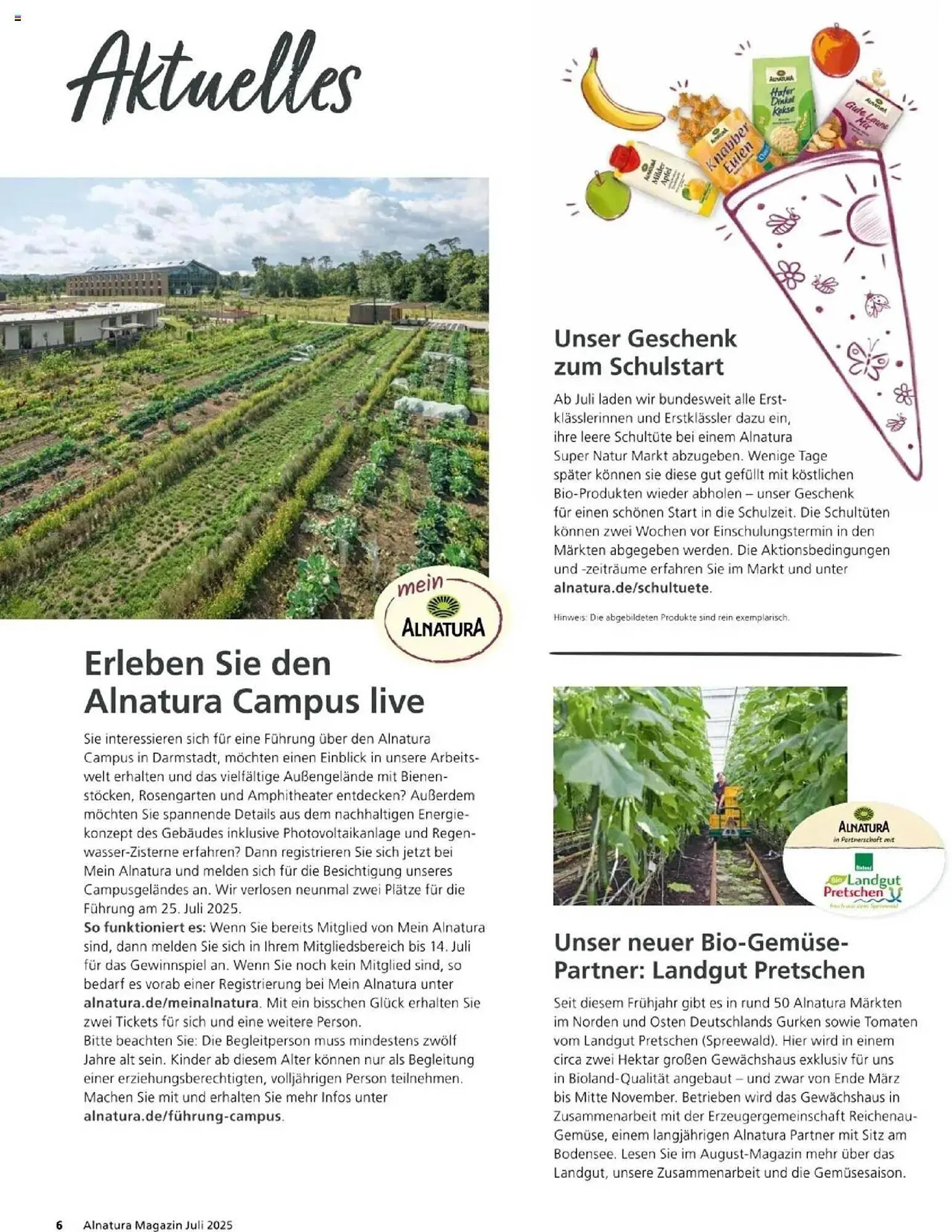 Alnatura Prospekt von 1. Juli bis 31. Juli 2025 - Prospekt seite 6