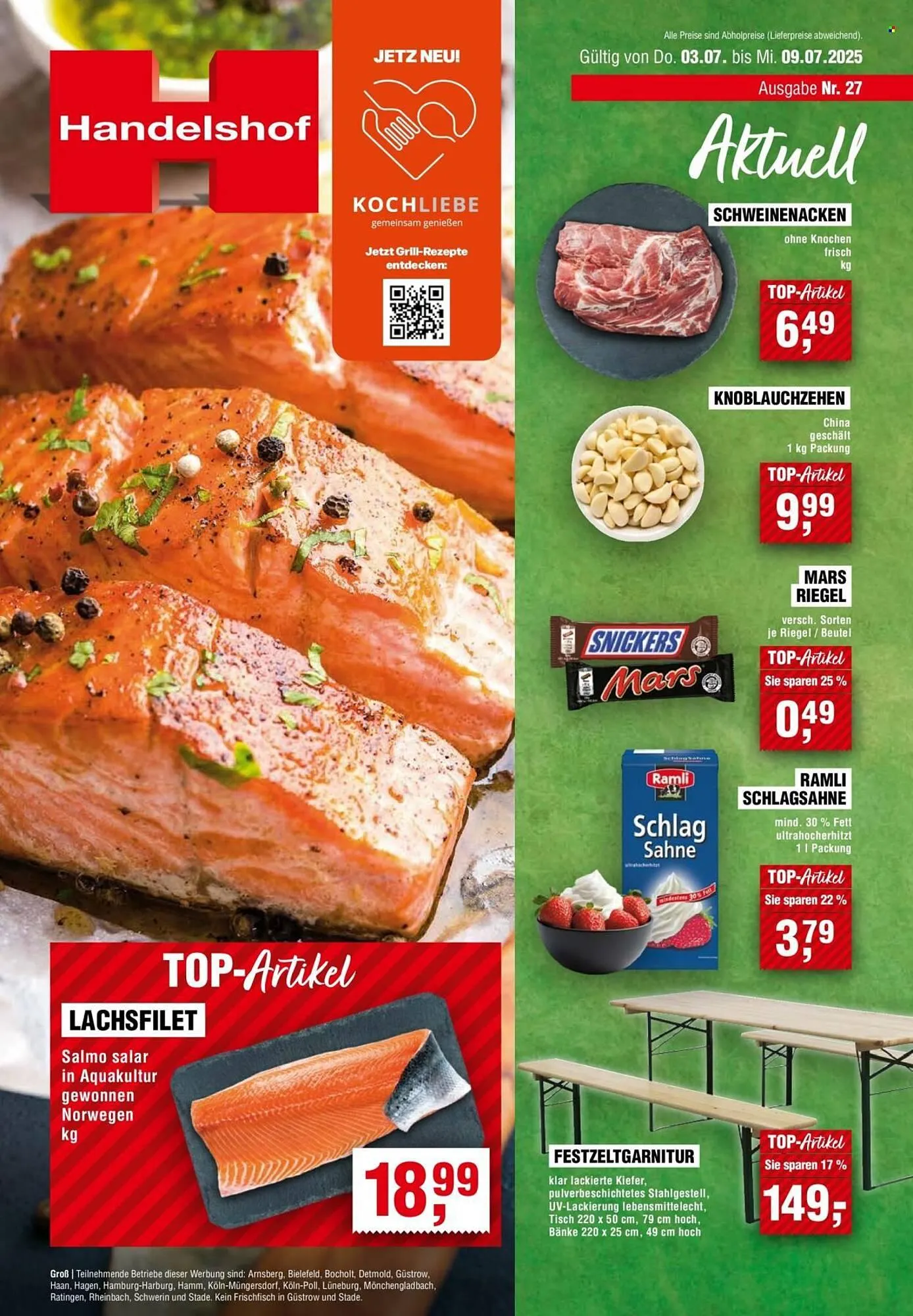 Handelshof Prospekt von 3. Juli bis 9. Juli 2025 - Prospekt seite 1