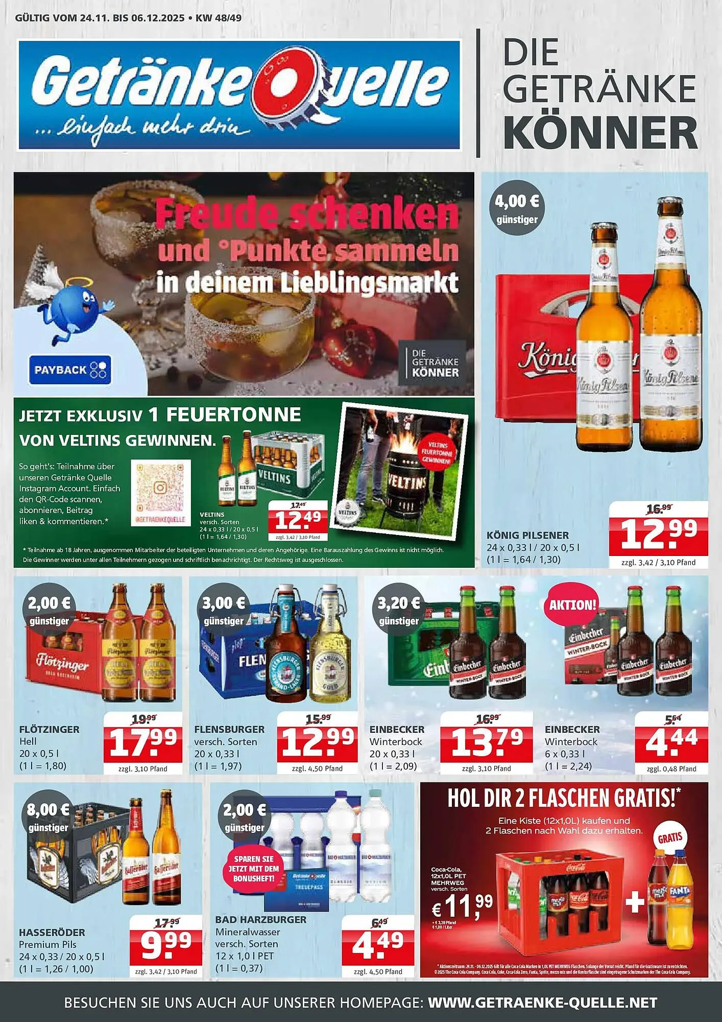Getränke Quelle Prospekt von 23. November bis 6. Dezember 2025 - Prospekt seite 1