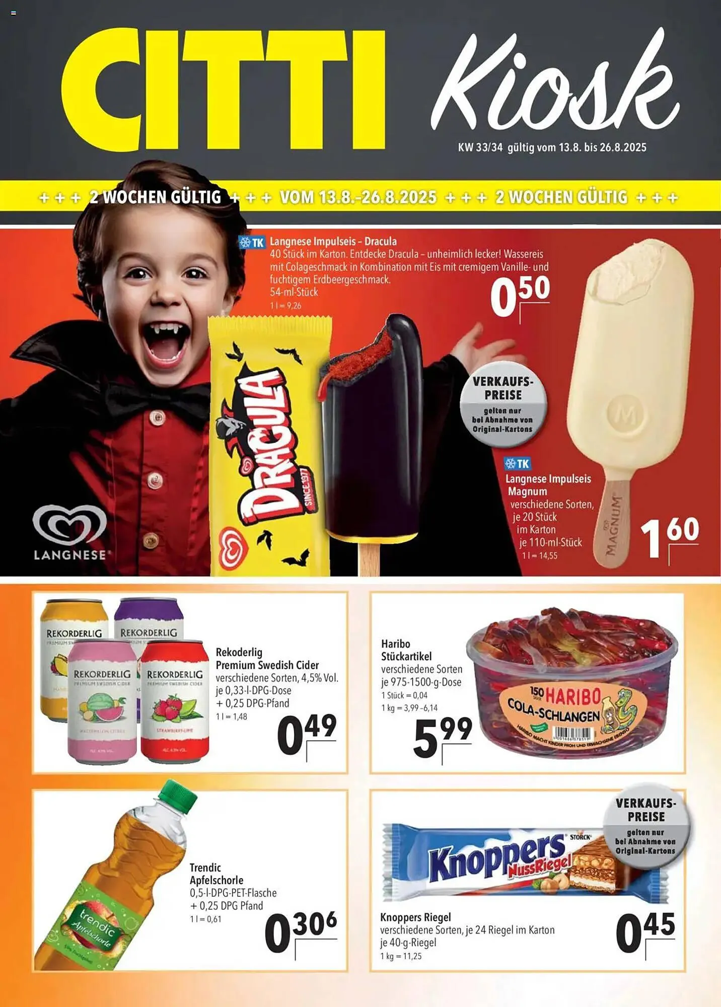 CITTI Markt Prospekt von 13. August bis 26. August 2025 - Prospekt seite 1