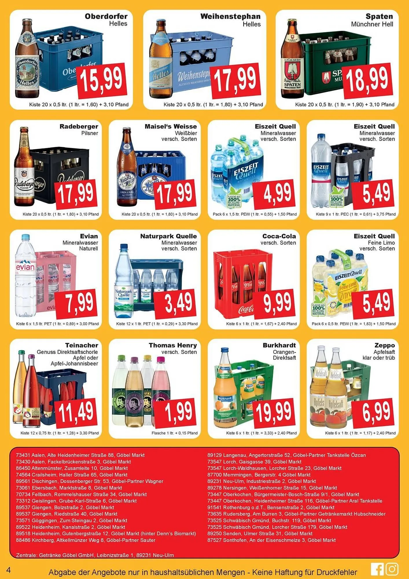 Getränke Göbel Prospekt von 21. Juli bis 26. Juli 2025 - Prospekt seite 2