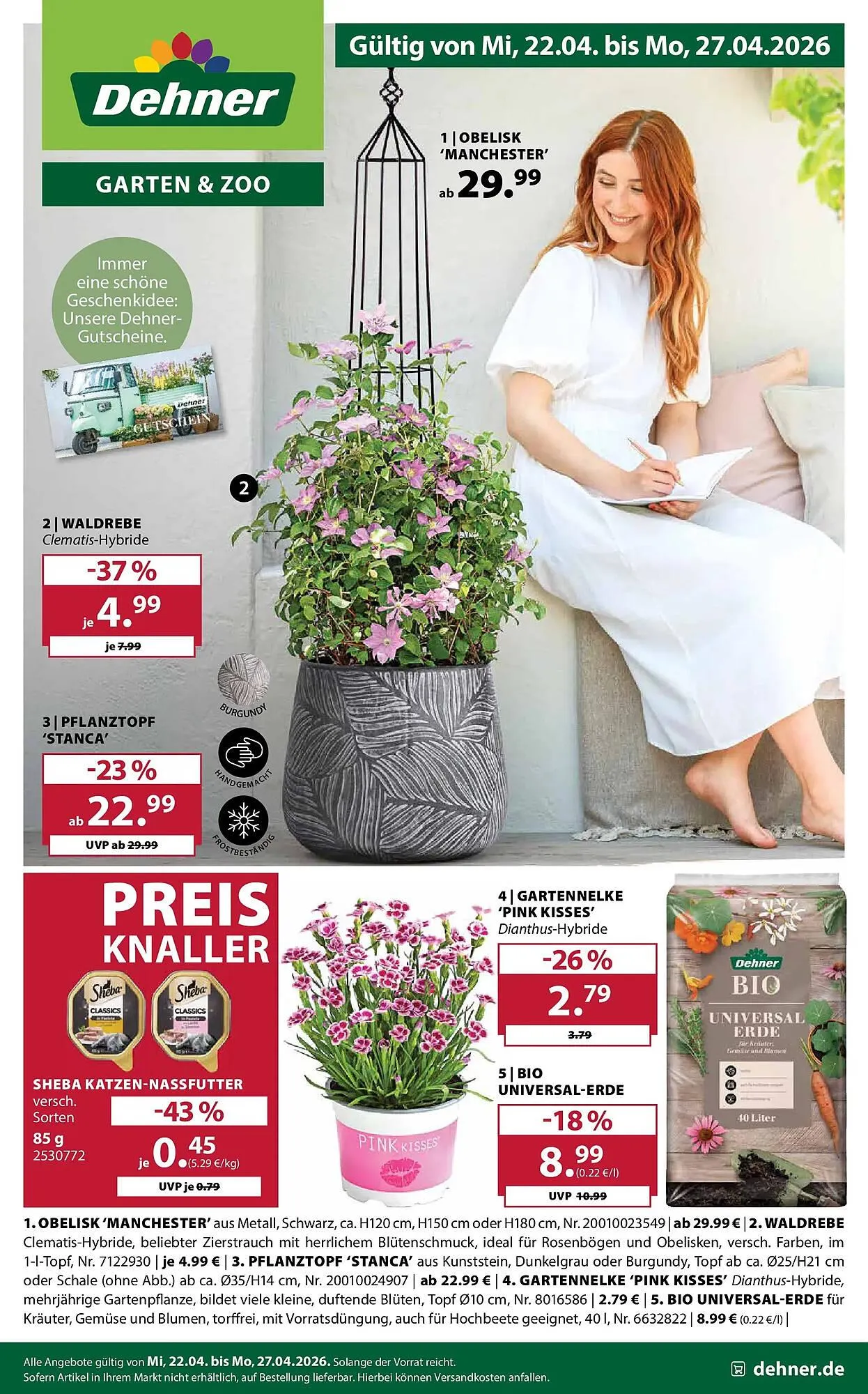 Dehner Prospekt von 21. April bis 27. April 2026 - Prospekt seite 1