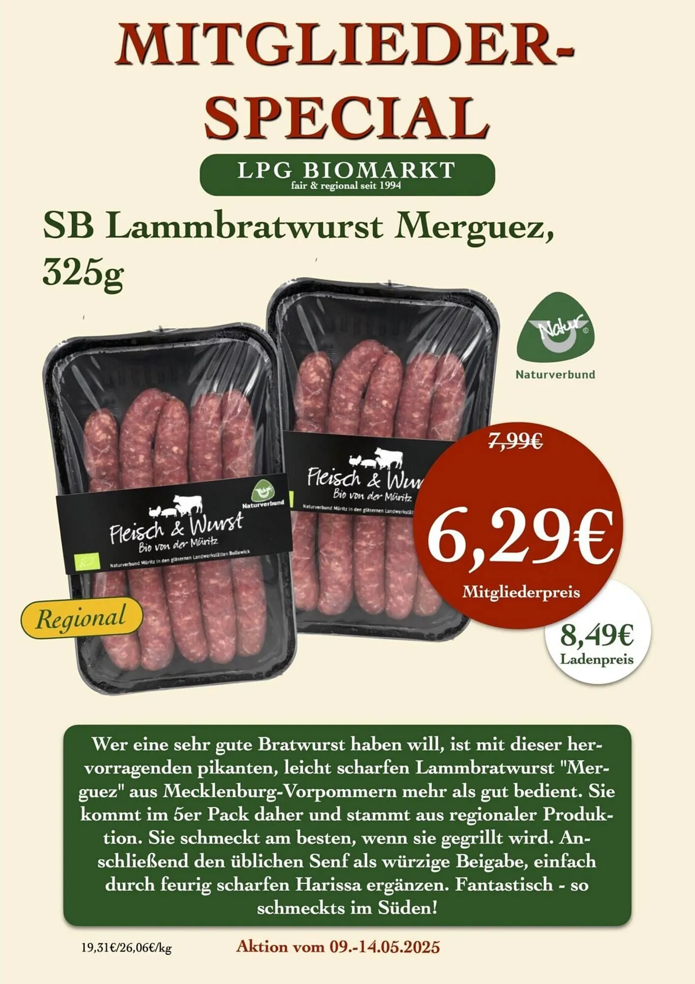 LPG Biomarkt Prospekt von 9. Mai bis 14. Mai 2025 - Prospekt seite 8