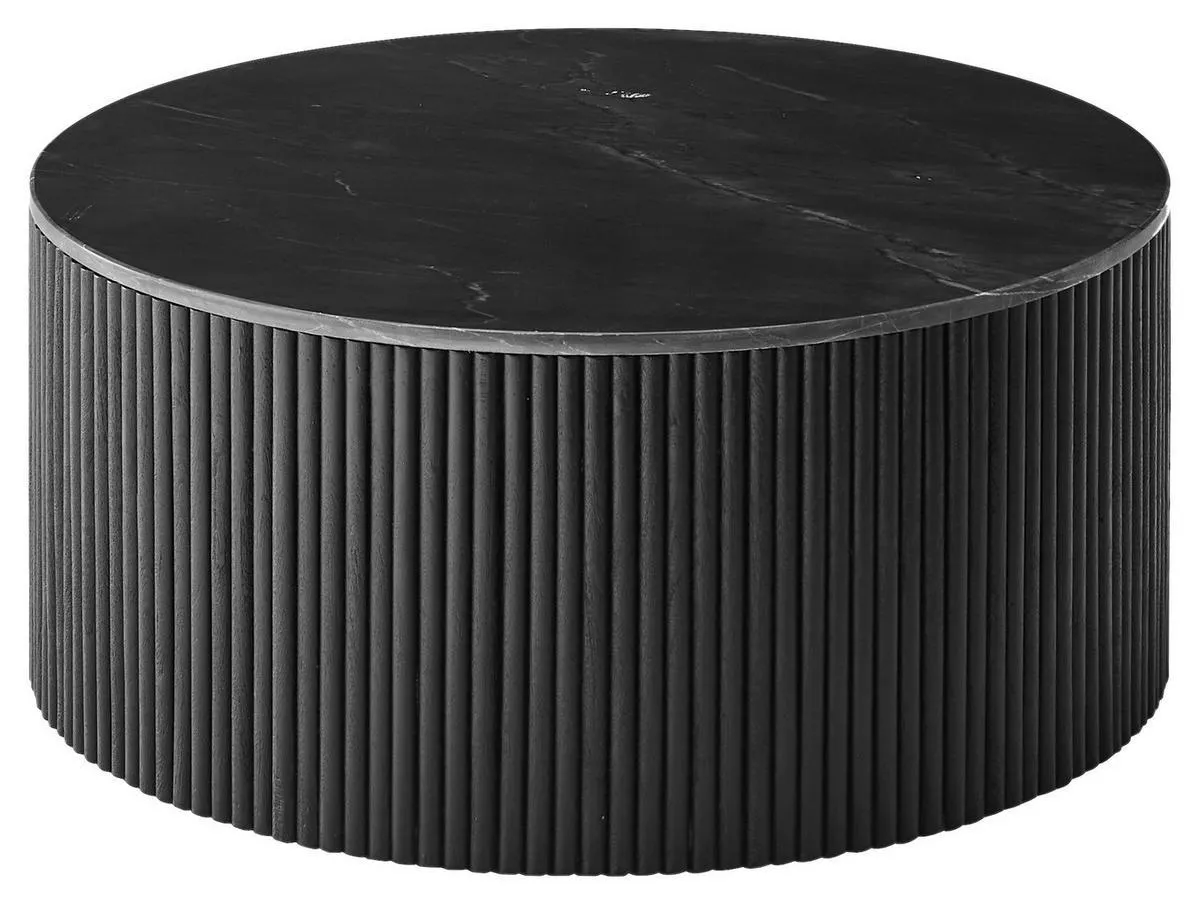 Akazie massiv rund Schwarz