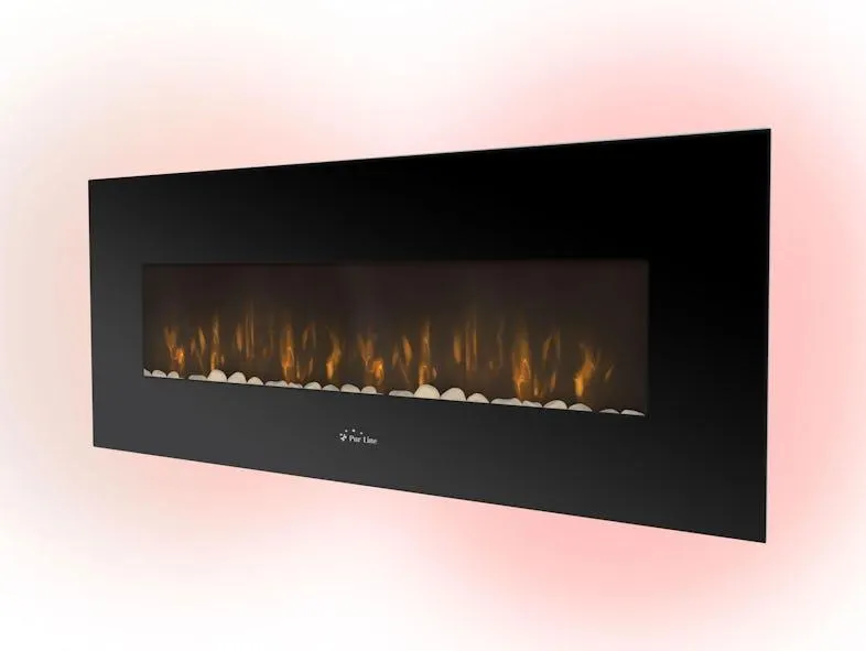 PURLINE Panorama-Elektro-Wandkamin mit 7-farbigem LED-Ambiente-Licht NICHT eingebaut CHE-500