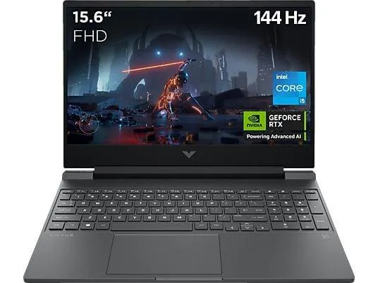HP Victus Gaming 15-fa1365ng, Gaming Notebook, mit 15,6 Zoll Display, Intel® Core™ i5 i5-13500H Prozessor, 16 GB RAM, 1 TB SSD, NVIDIA GeForce RTX™ 4050, Silber, Windows 11 Home