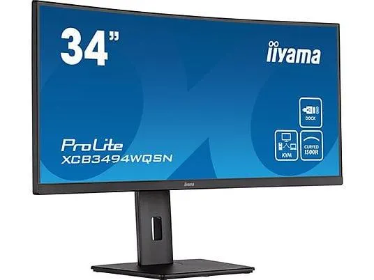 IIYAMA XCB3494WQSN-B5 34 Zoll UHD 4K Monitor (0,4 ms Reaktionszeit , 120 Hz , 120 Hz nativ)