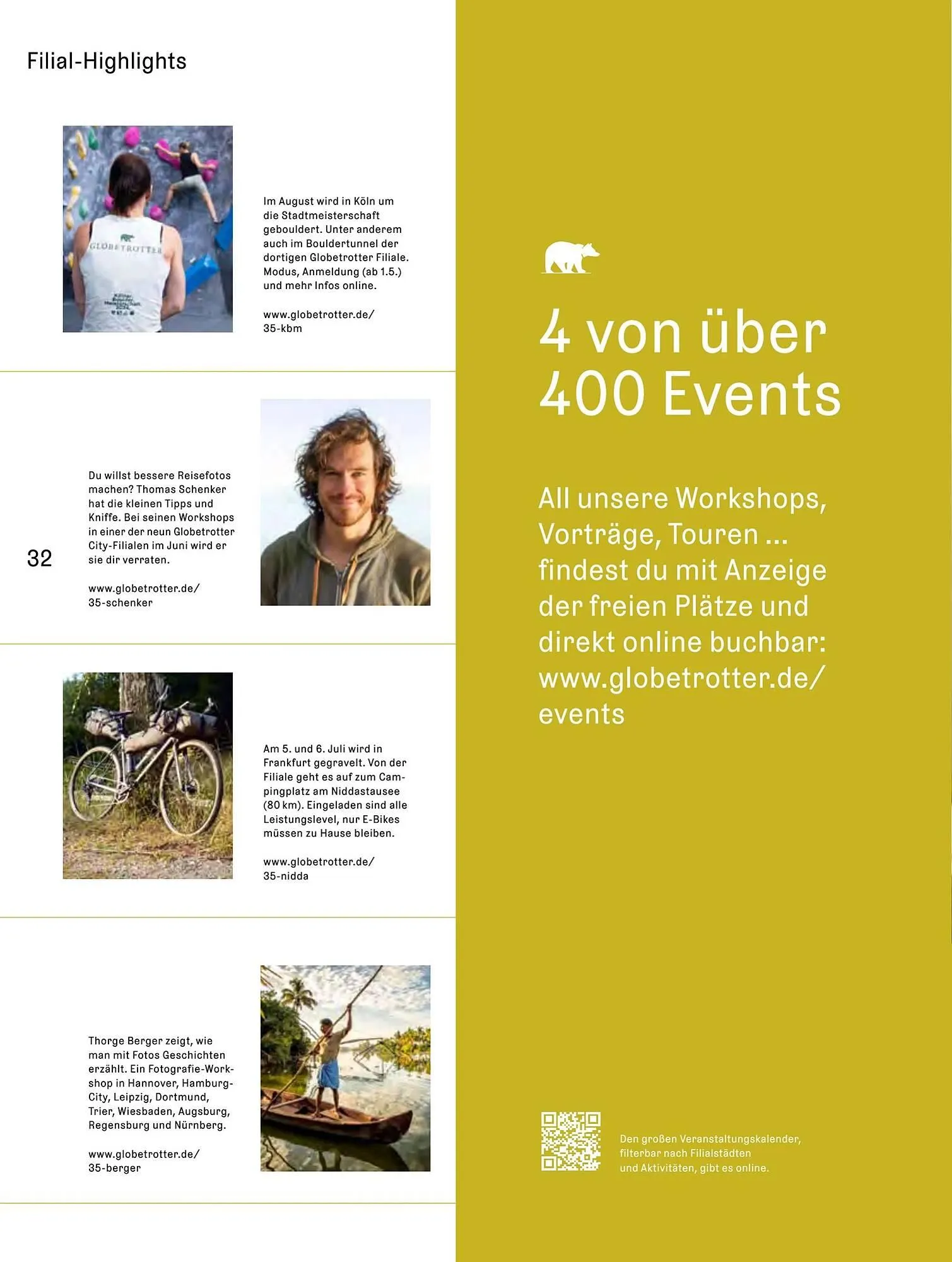 Globetrotter Prospekt von 2. April bis 1. September 2025 - Prospekt seite 32