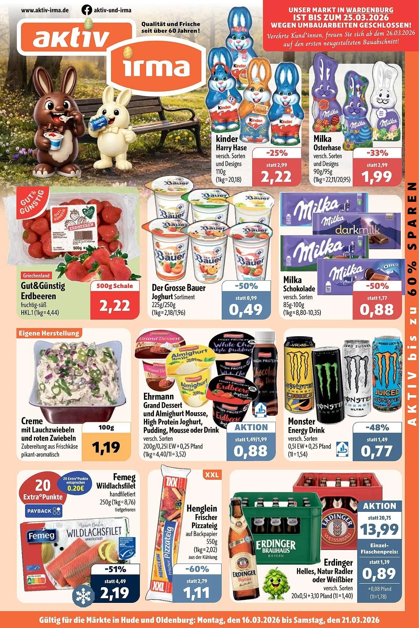 Aktiv Irma Prospekt von 16. März bis 21. März 2026 - Prospekt seite 1
