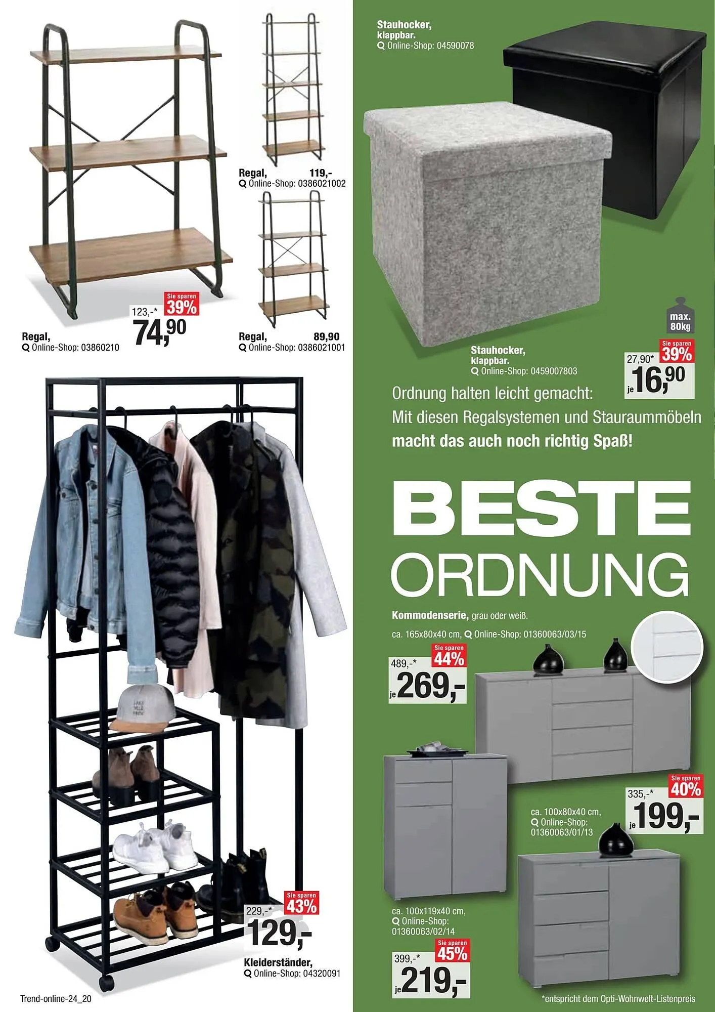 Opti Wohnwelt Prospekt von 12. Mai bis 1. August 2025 - Prospekt seite 20