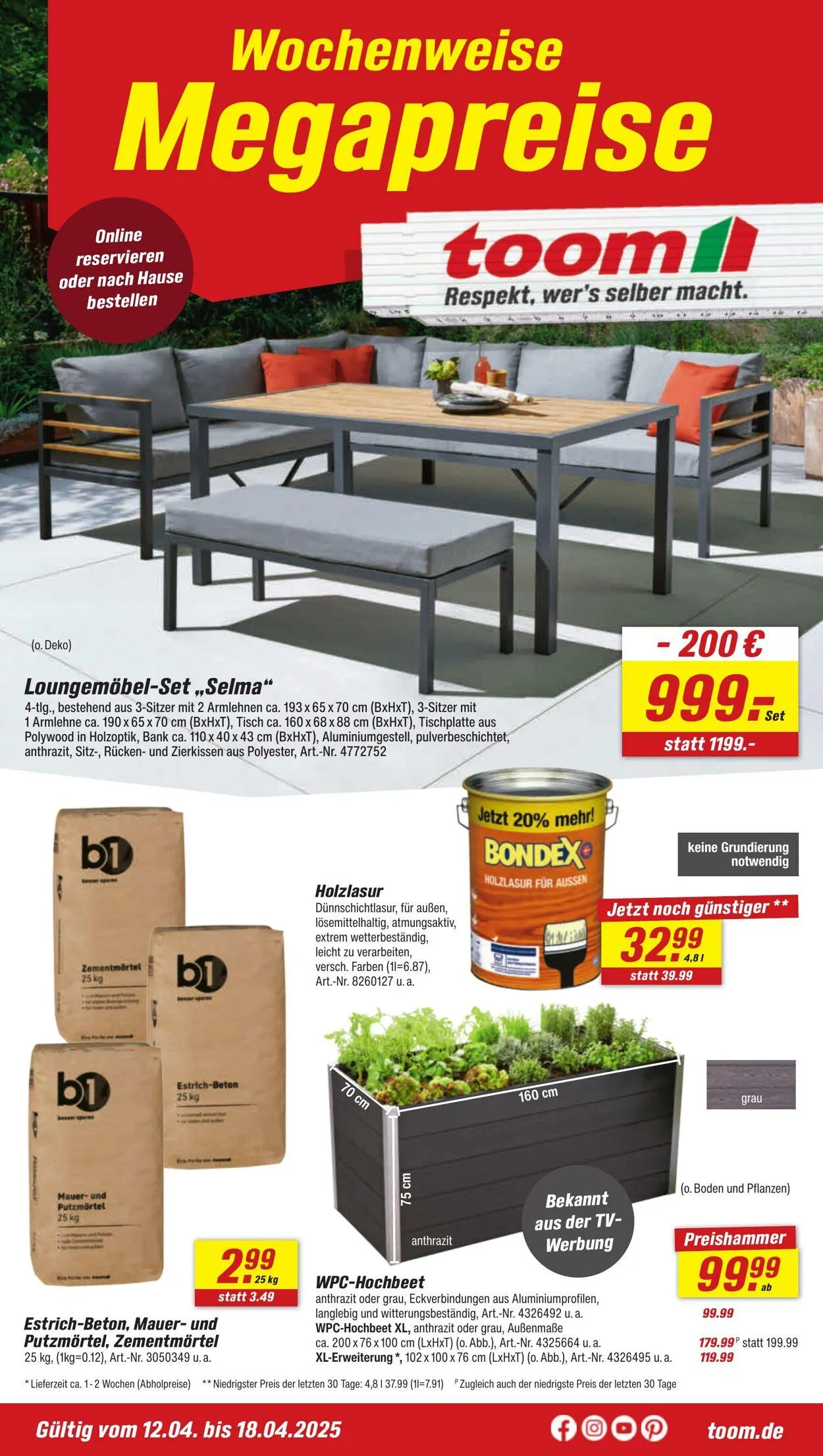 toom Baumarkt Aktueller Prospekt von 18. August bis 1. September 2025 - Prospekt seite 1