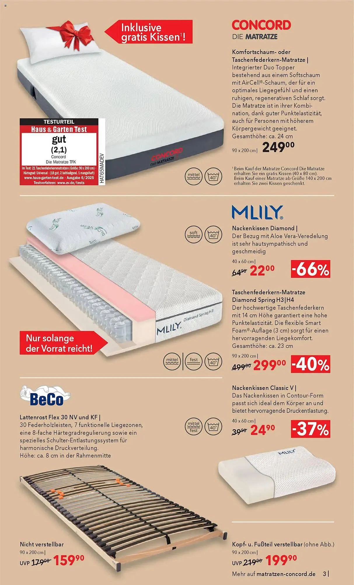 Matratzen Concord Prospekt von 25. Februar bis 24. März 2026 - Prospekt seite 3