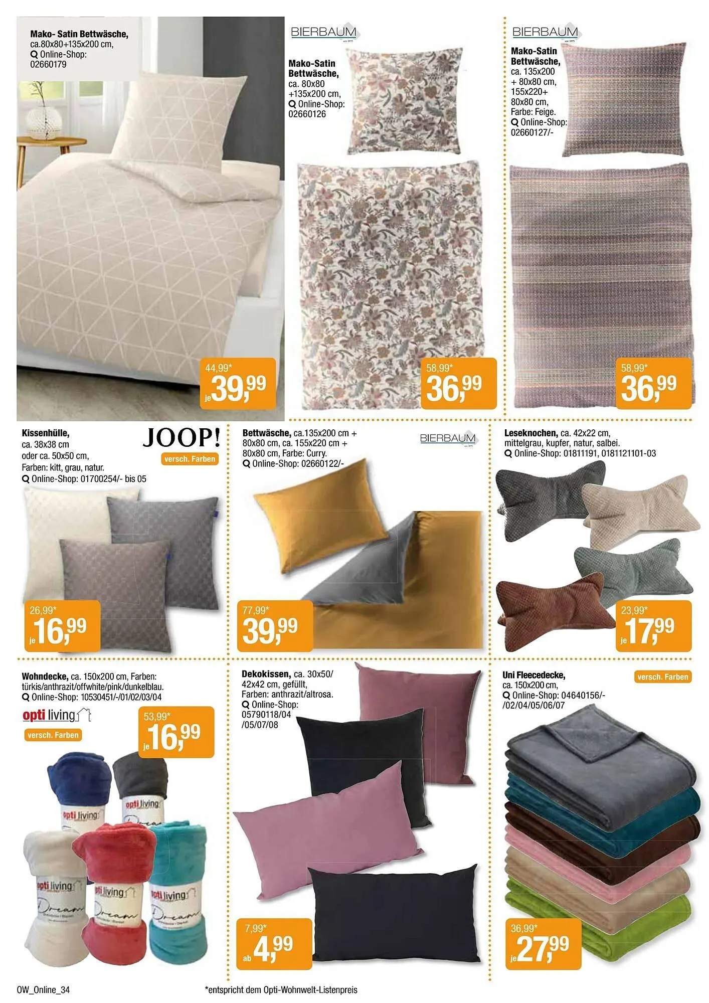 Opti Wohnwelt Prospekt von 13. April bis 24. April 2025 - Prospekt seite 34