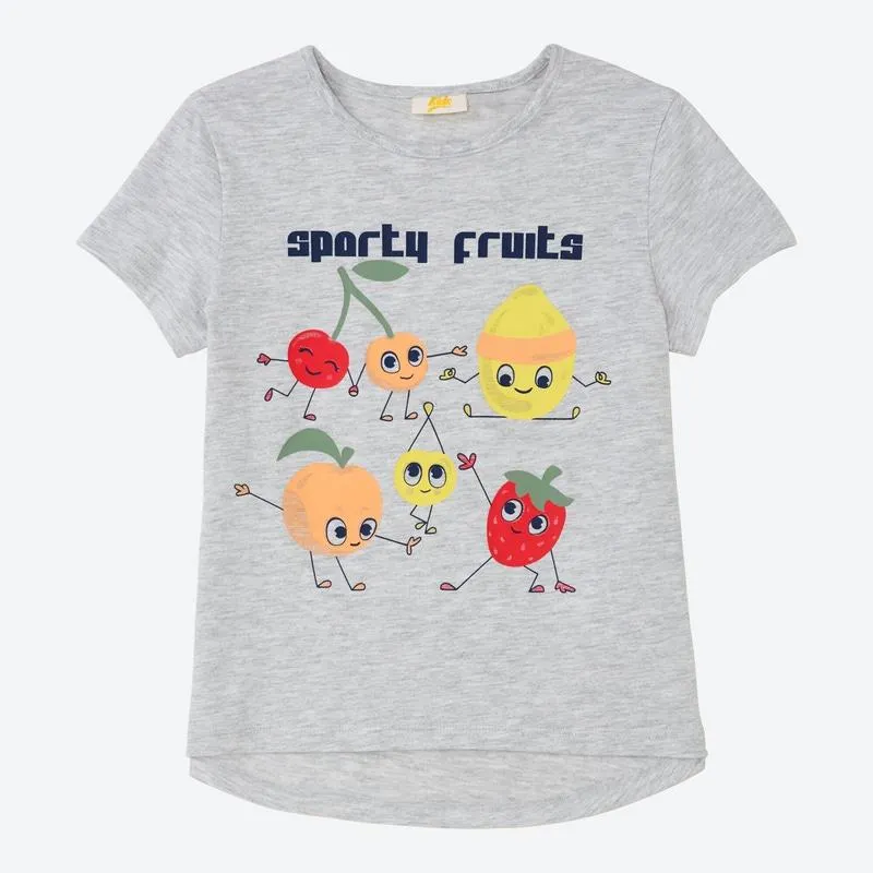 Kinder-Mädchen-T-Shirt mit Früchte-Motiv