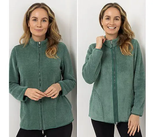 MONT CHALET Damen-Jacke wendbar Mikrofaser Edelplüsch Qualitätenmix