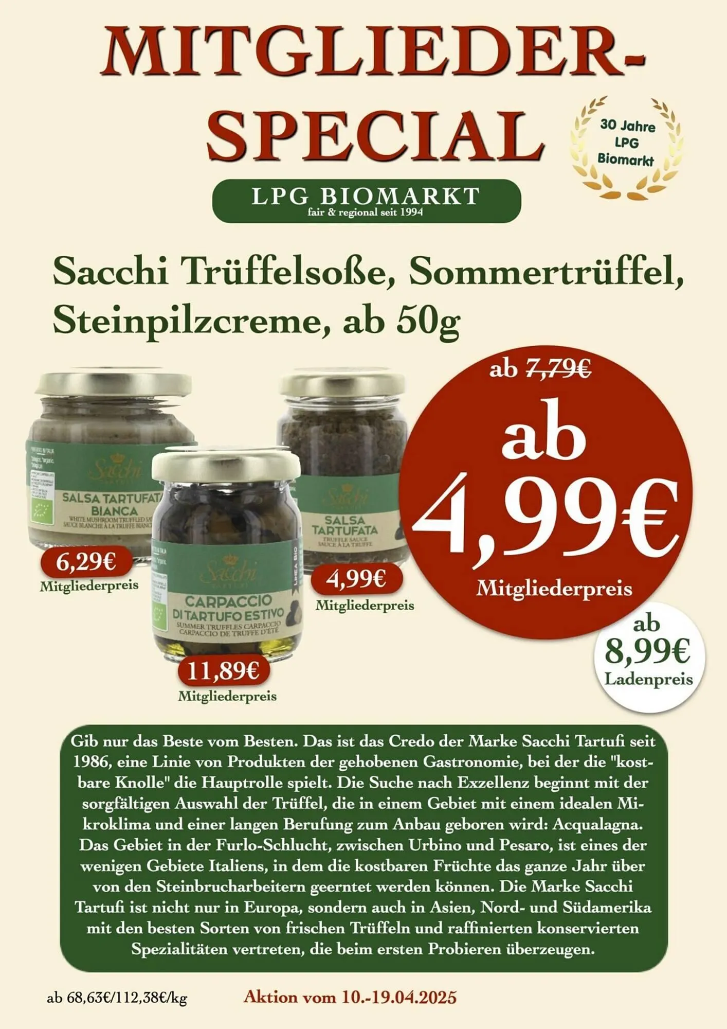 LPG Biomarkt Prospekt von 10. April bis 16. April 2025 - Prospekt seite 9