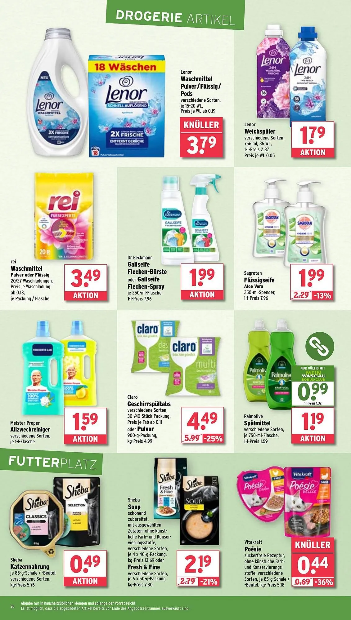 Wasgau Prospekt von 31. März bis 5. April 2025 - Prospekt seite 26