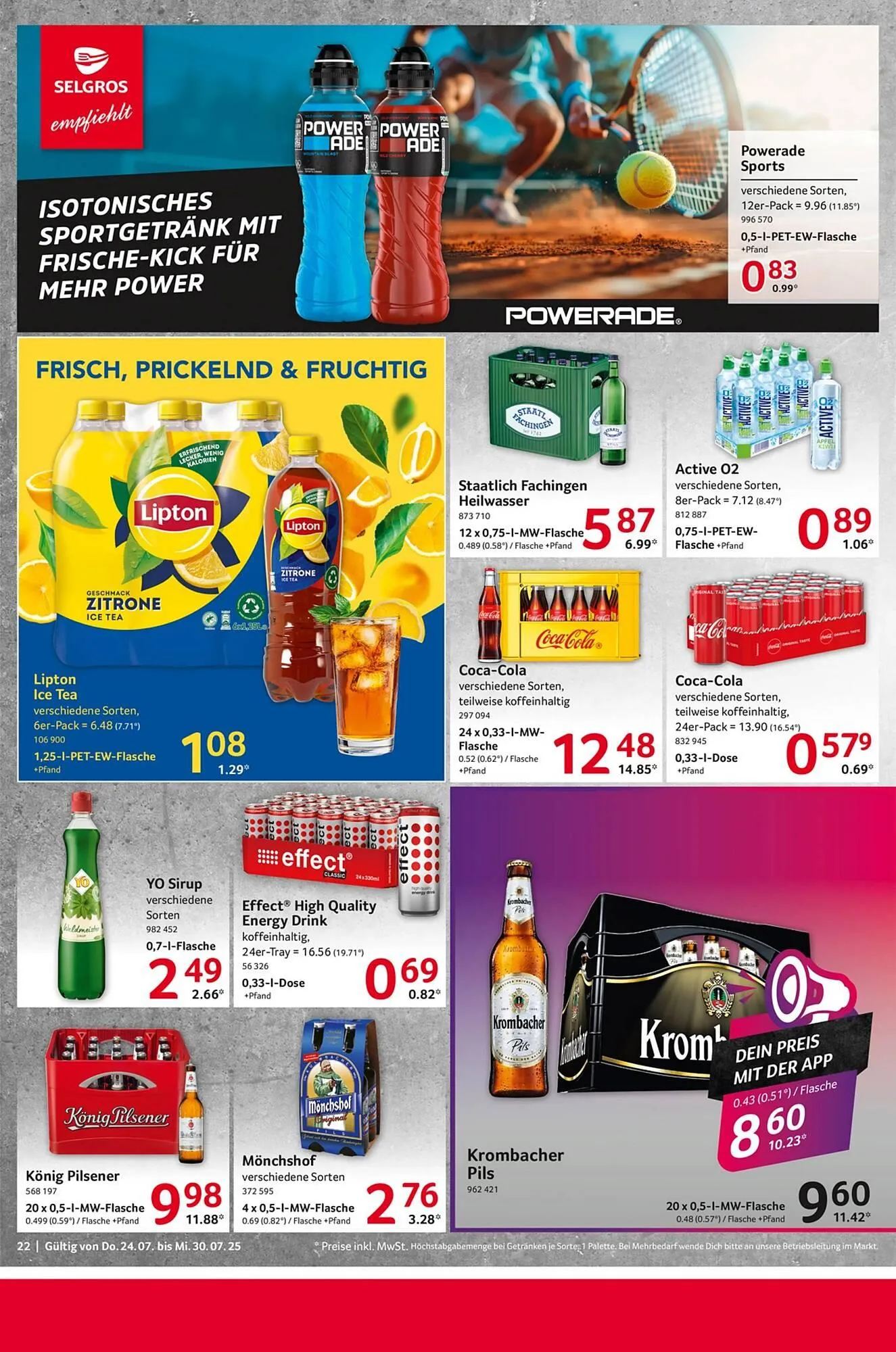 Selgros Prospekt von 24. Juli bis 31. Juli 2025 - Prospekt seite 22