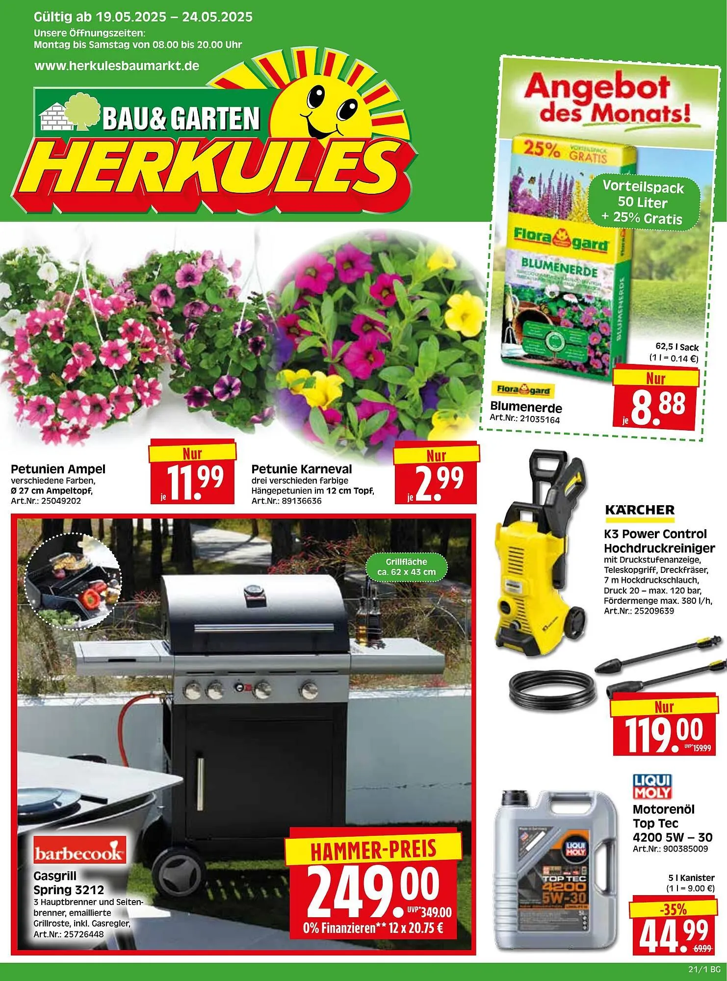 Herkules Baumarkt Prospekt von 19. Mai bis 24. Mai 2025 - Prospekt seite 1