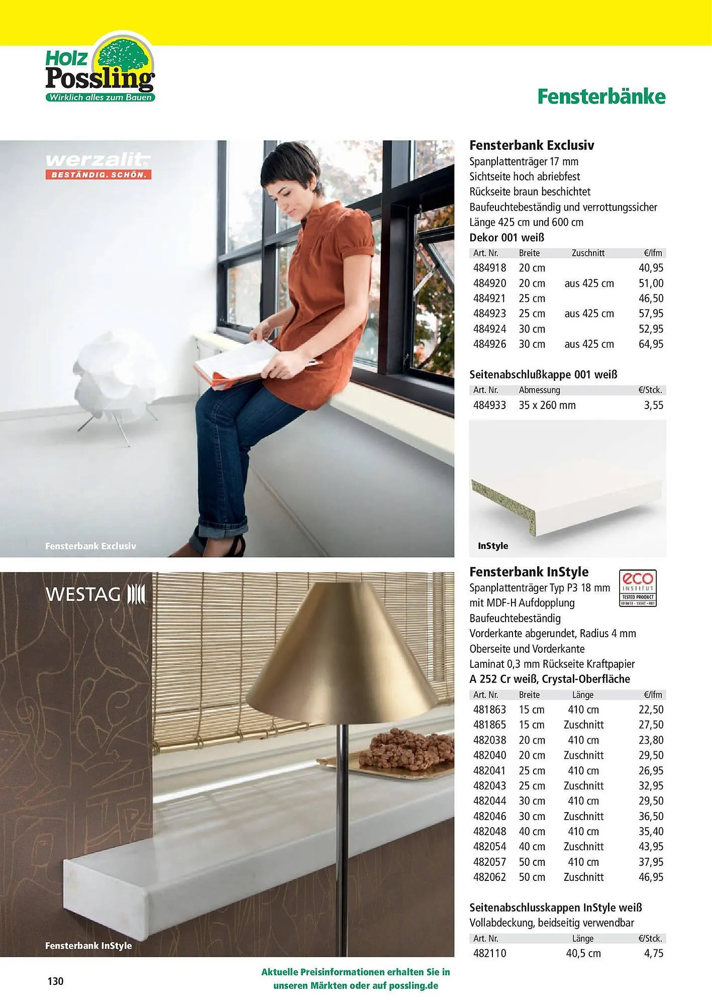 Holz Possling Prospekt von 31. März bis 30. Juni 2025 - Prospekt seite 130