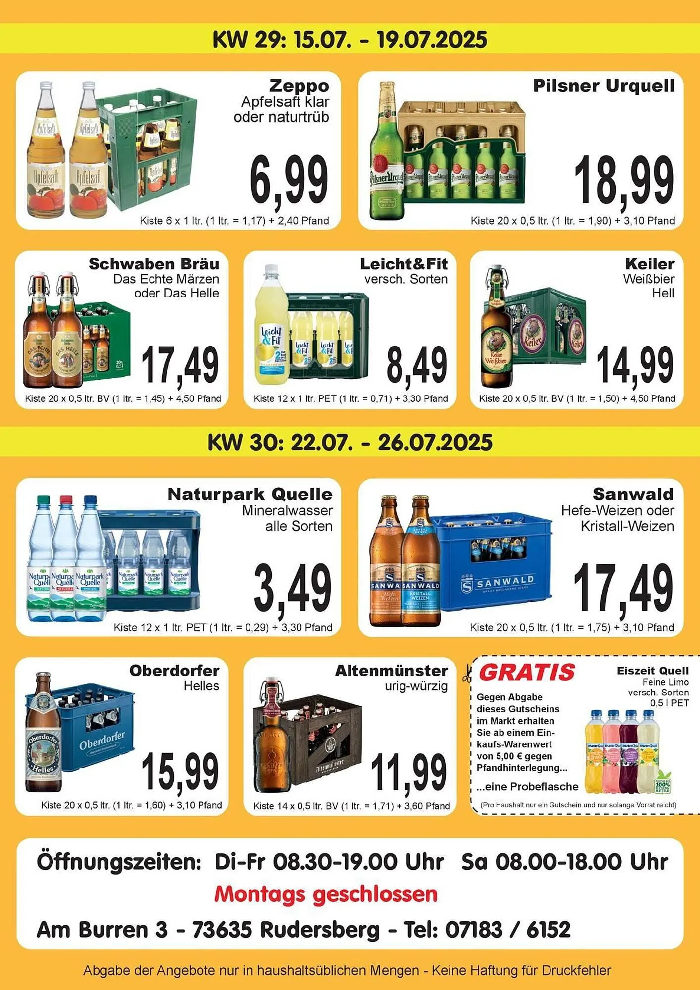 Getränke Göbel Prospekt von 1. Juli bis 19. Juli 2025 - Prospekt seite 2