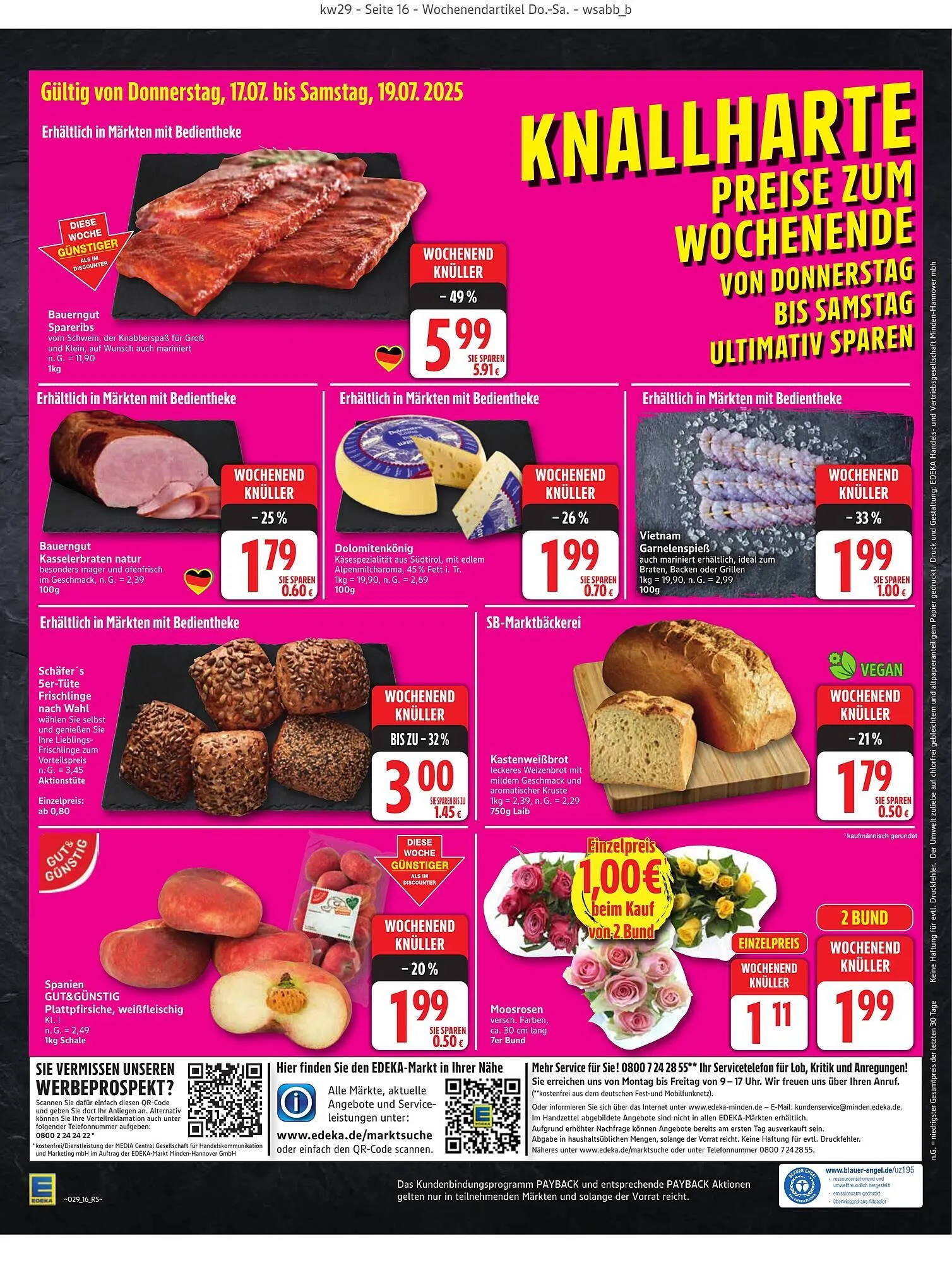 Edeka Prospekt von 14. Juli bis 19. Juli 2025 - Prospekt seite 16