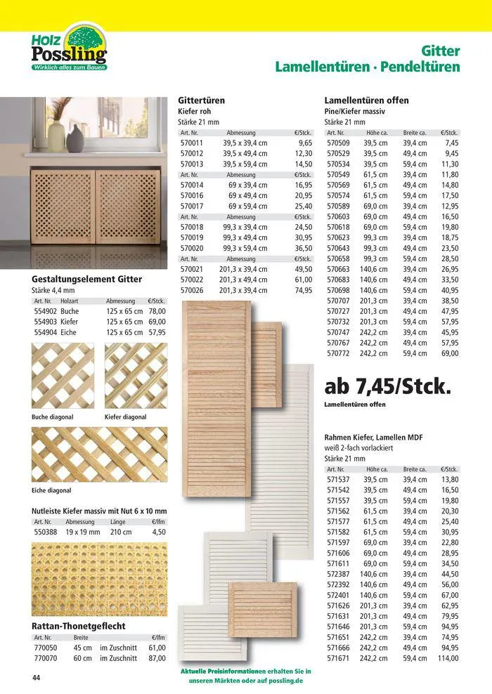 Holz-& Baukatalog 2024/25 von 27. März bis 31. Januar 2025 - Prospekt seite 44