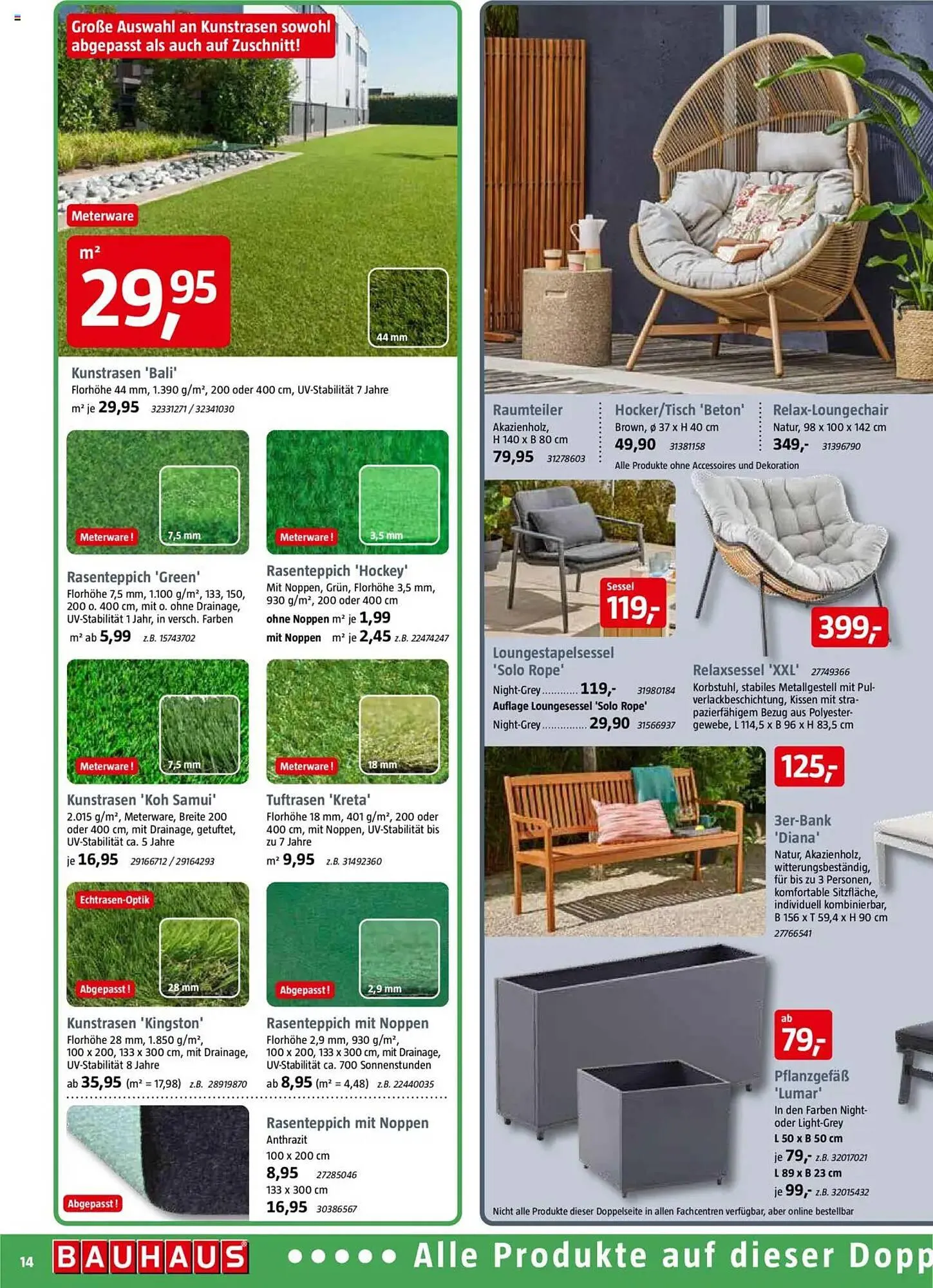 Bauhaus Prospekt von 29. März bis 3. Mai 2025 - Prospekt seite 14