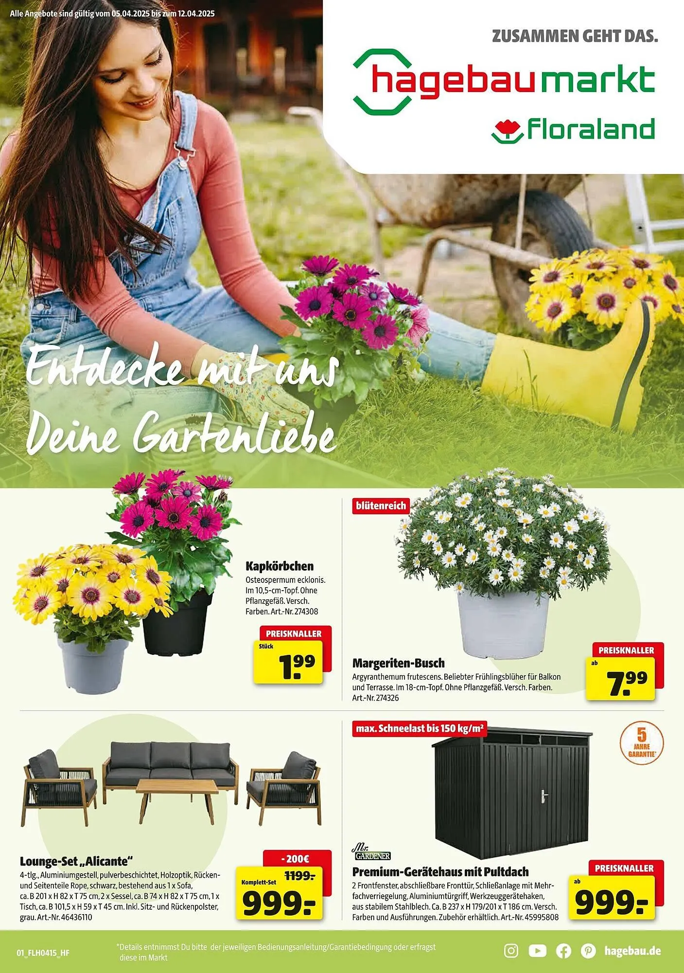 Hagebau Prospekt von 5. April bis 12. April 2025 - Prospekt seite 1