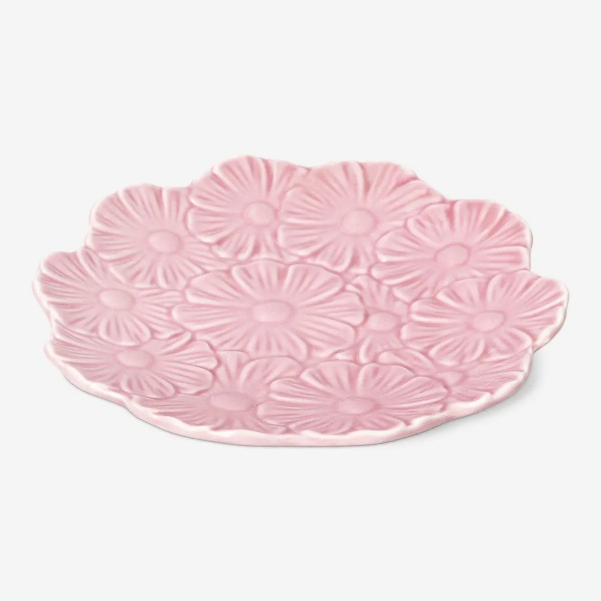 Pink flower plate