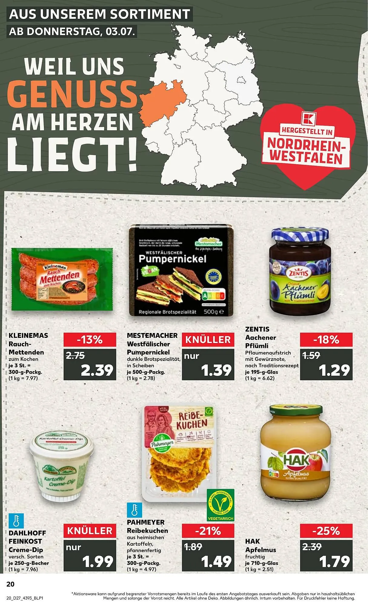 Kaufland Prospekt von 3. Juli bis 9. Juli 2025 - Prospekt seite 20