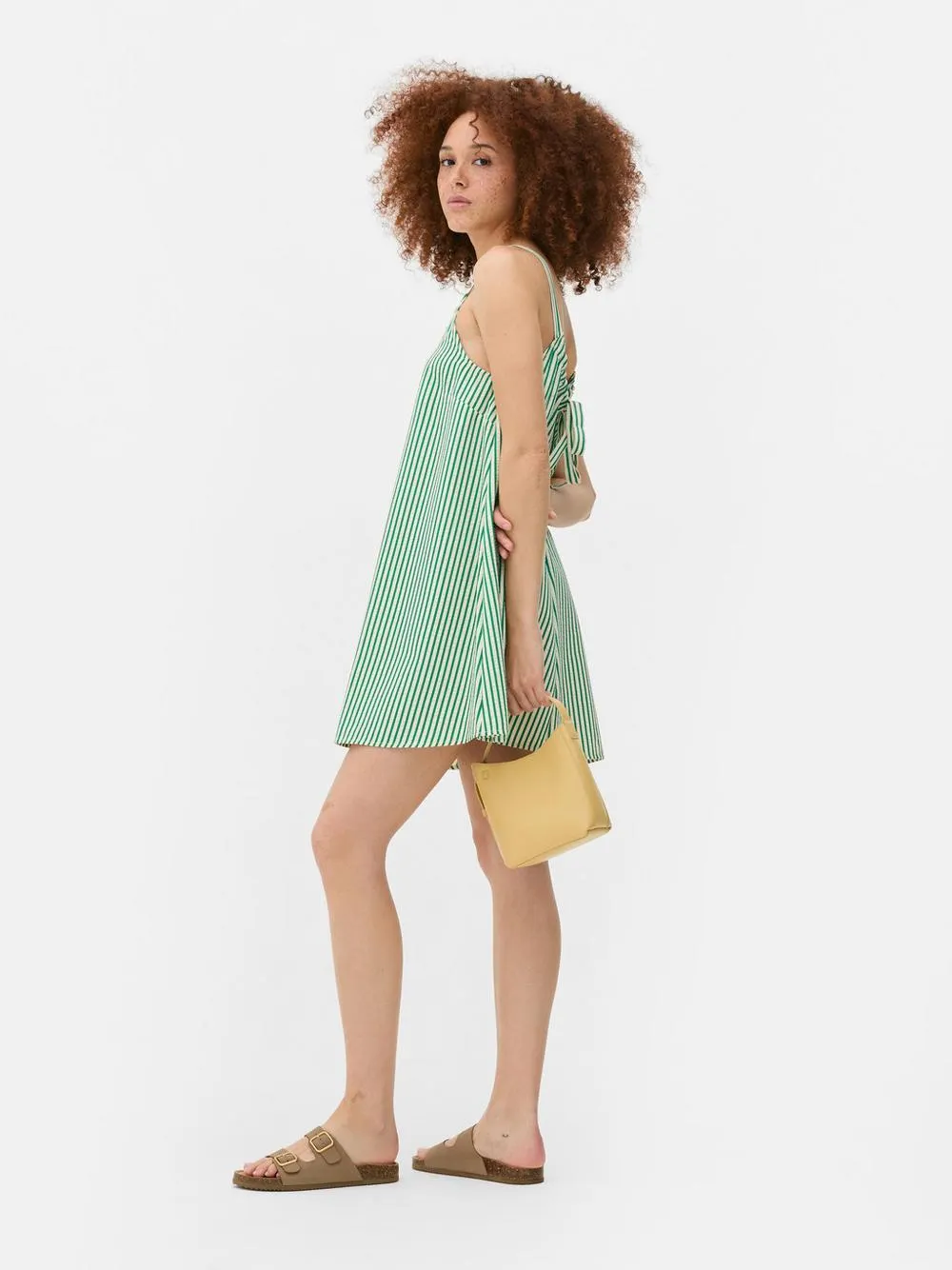 Seersucker-Minikleid mit Trägern