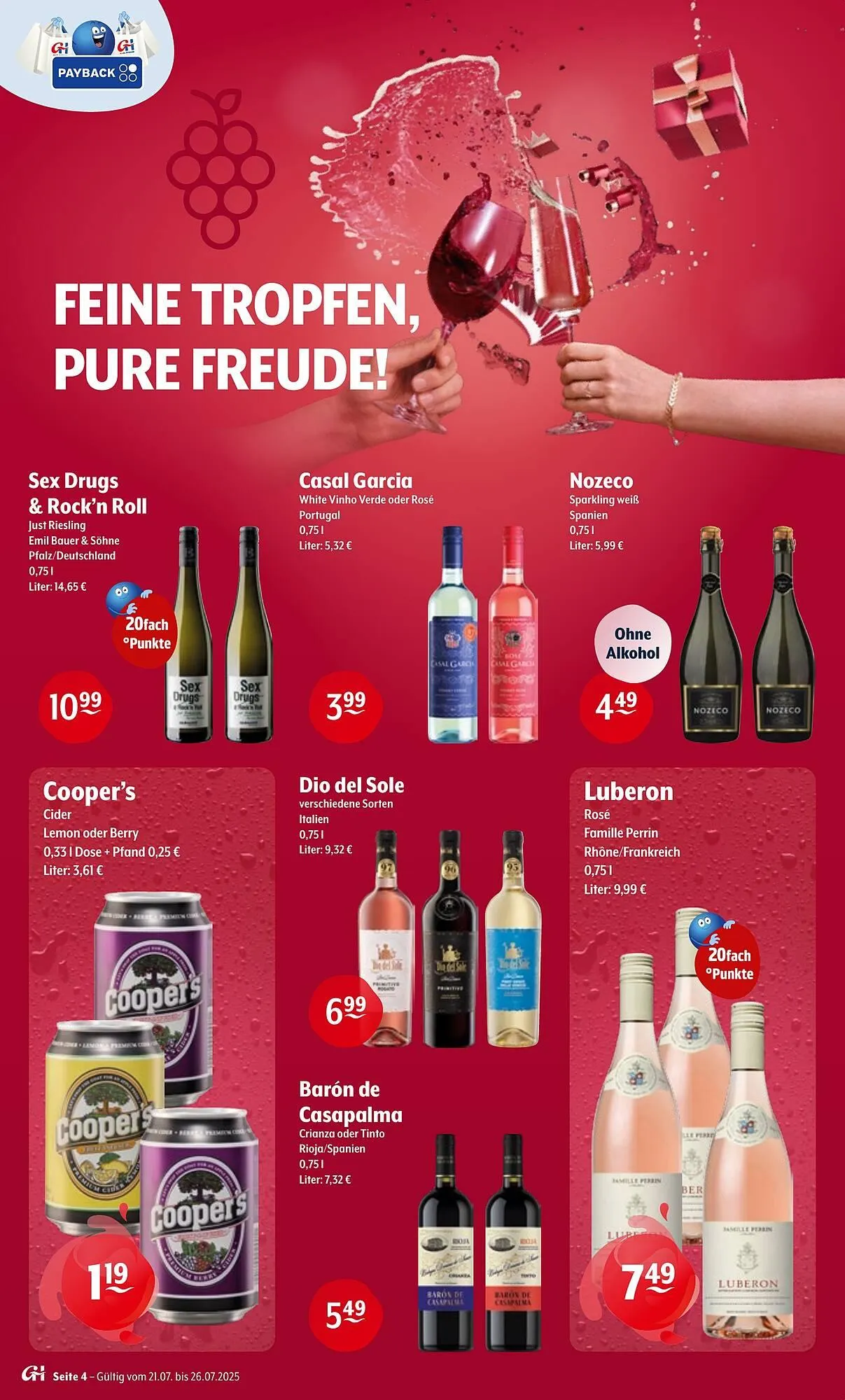 Getränke Hoffmann Prospekt von 21. Juli bis 26. Juli 2025 - Prospekt seite 4