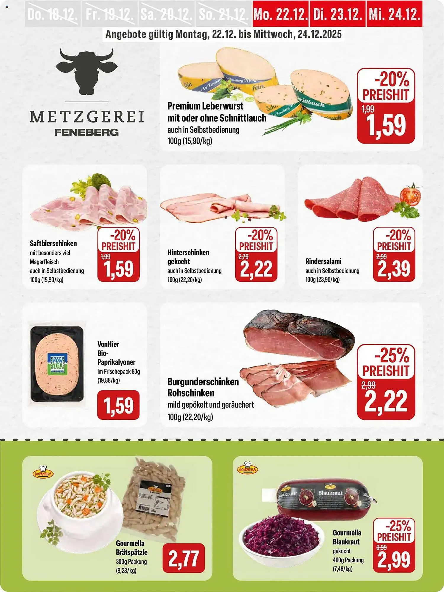 Feneberg Prospekt von 18. Dezember bis 20. Dezember 2025 - Prospekt seite 18