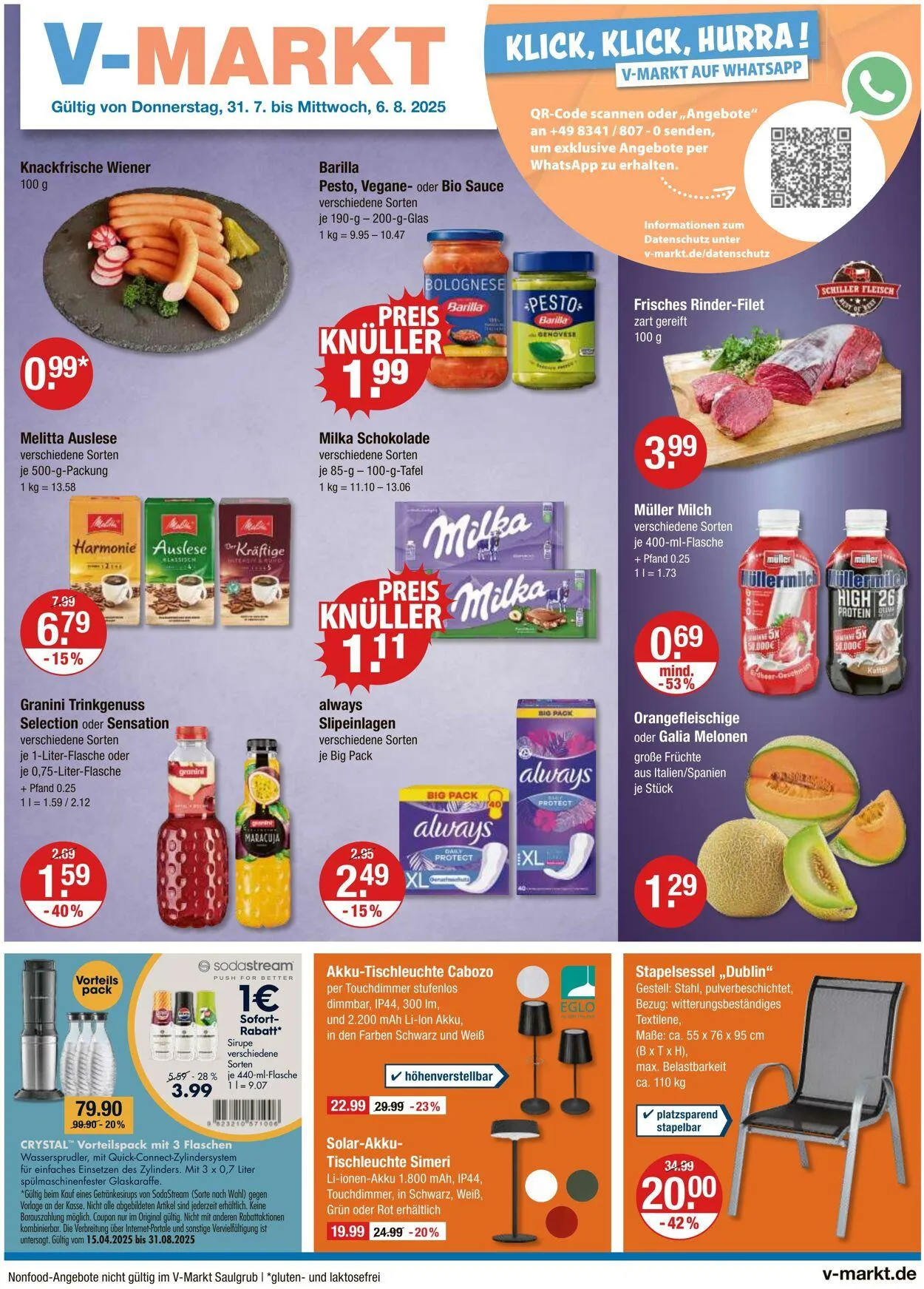 V-Markt Aktueller Prospekt von 31. Juli bis 6. August 2025 - Prospekt seite 1