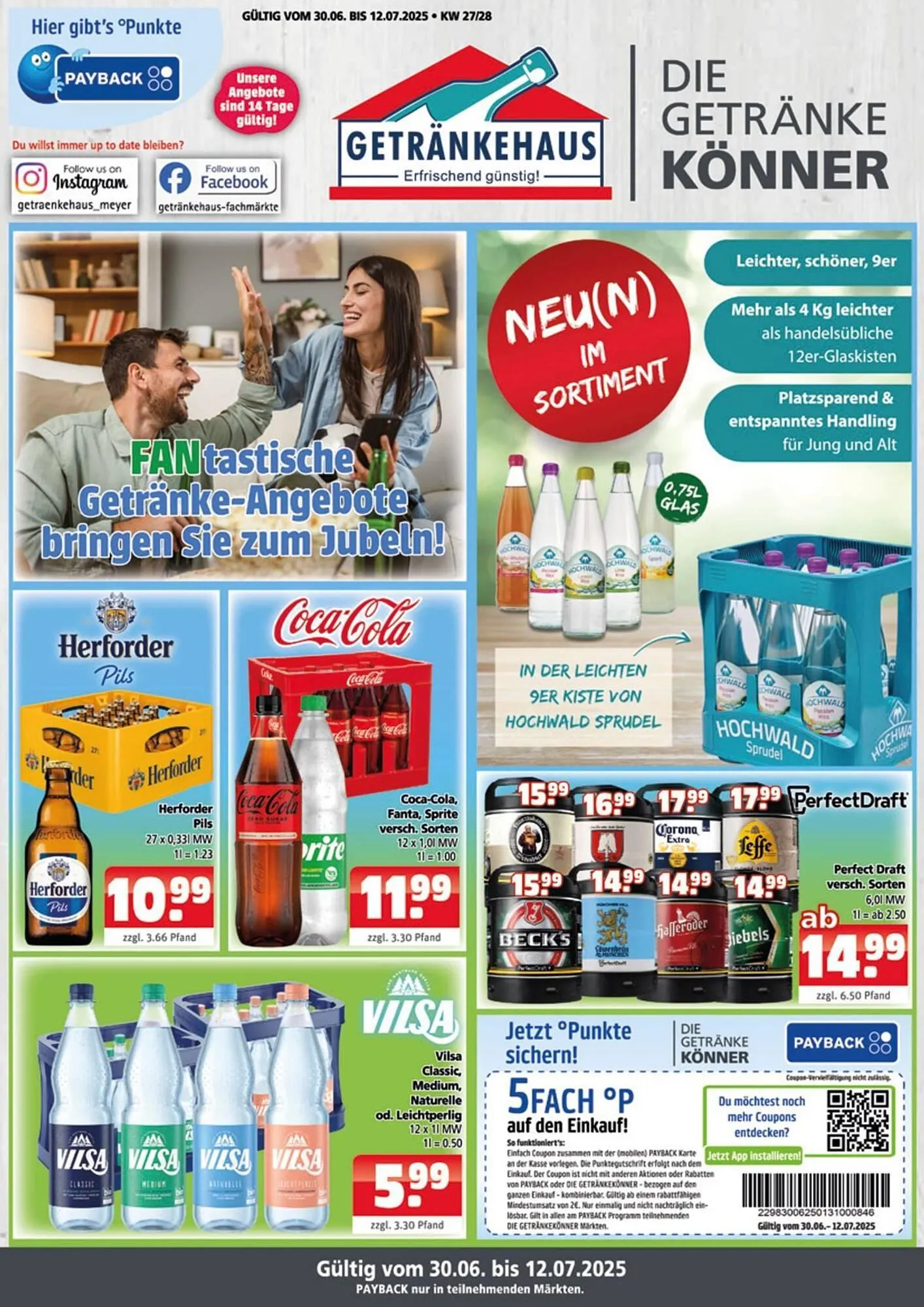 Getränkehaus Prospekt von 30. Juni bis 12. Juli 2025 - Prospekt seite 1