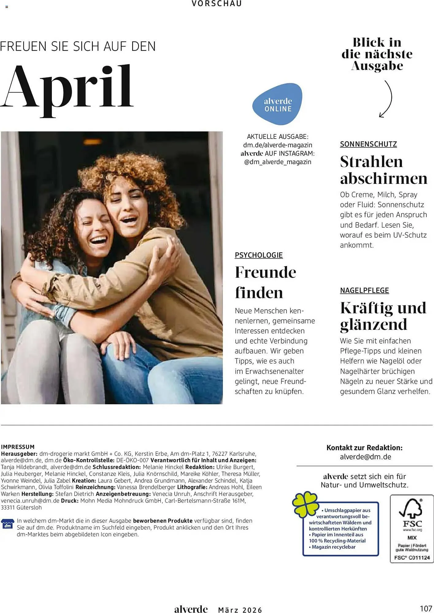 Dm drogerie Magazin von 1. März bis 31. März 2026 - Prospekt seite 107