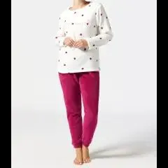 Fleece-Pyjama Herzen Janina, 2-tlg. Set